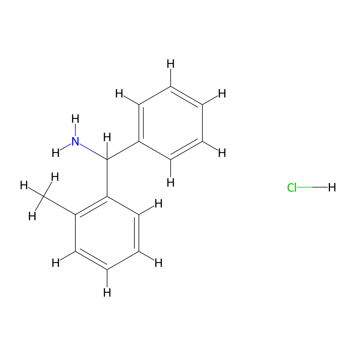 1-(2-Methylphenyl)-1-phenylmethanamine hydrochloride molecular structure, CAS 49703-56-2