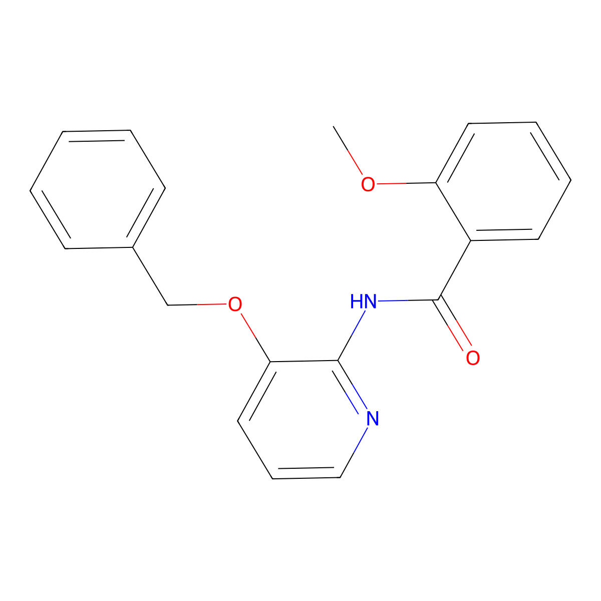 2-methoxy-N-(3-phenylmethoxypyridin-2-yl)benzamide molecular structure, CAS 497057-31-5