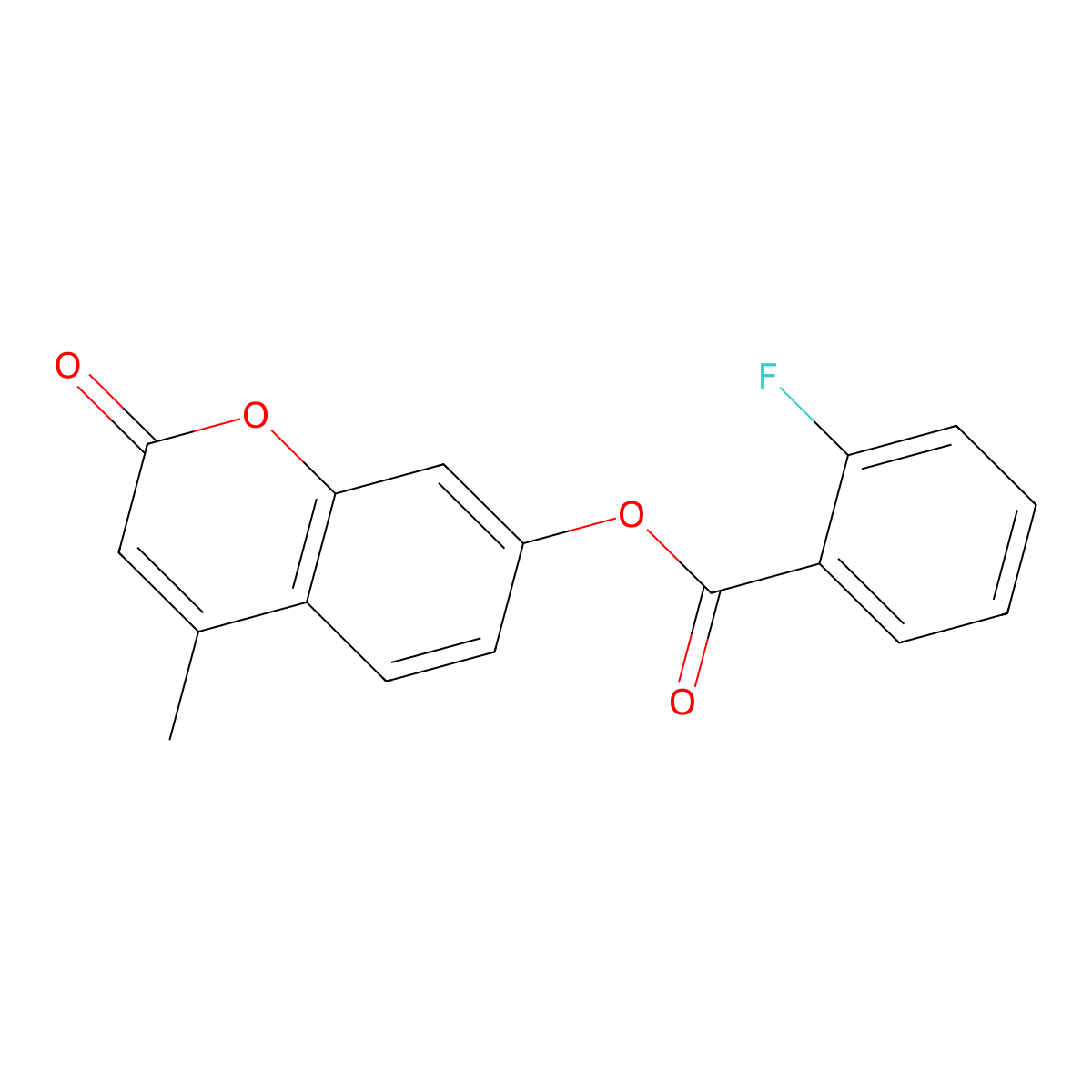 4-methyl-2-oxo-2H-chromen-7-yl 2-fluorobenzoate molecular structure, CAS 497057-51-9