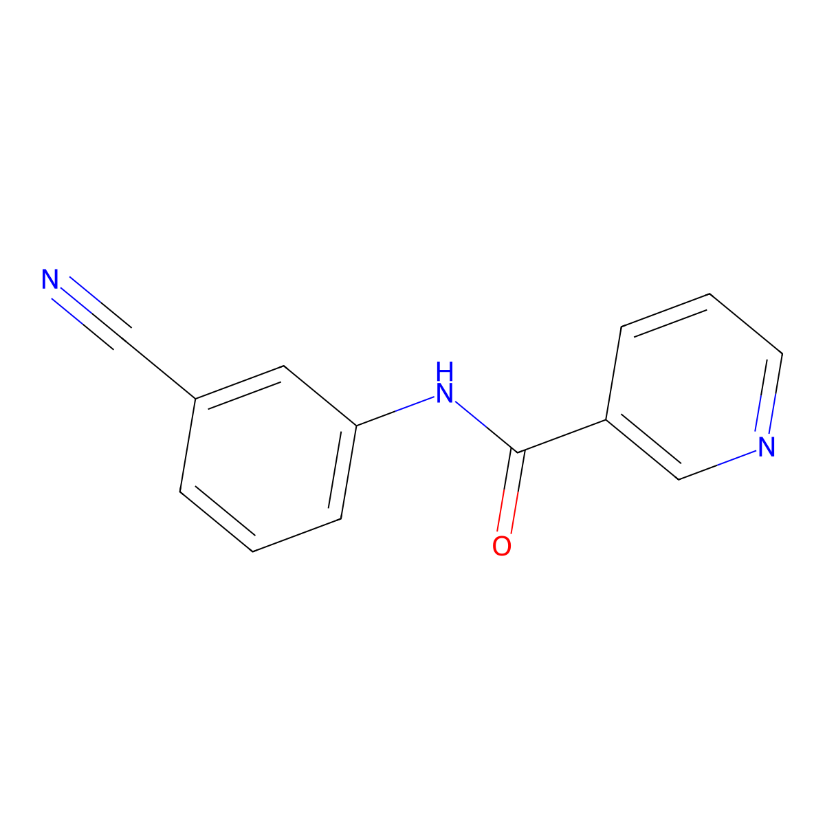 N-(3-cyanophenyl)pyridine-3-carboxamide molecular structure, CAS 497057-94-0