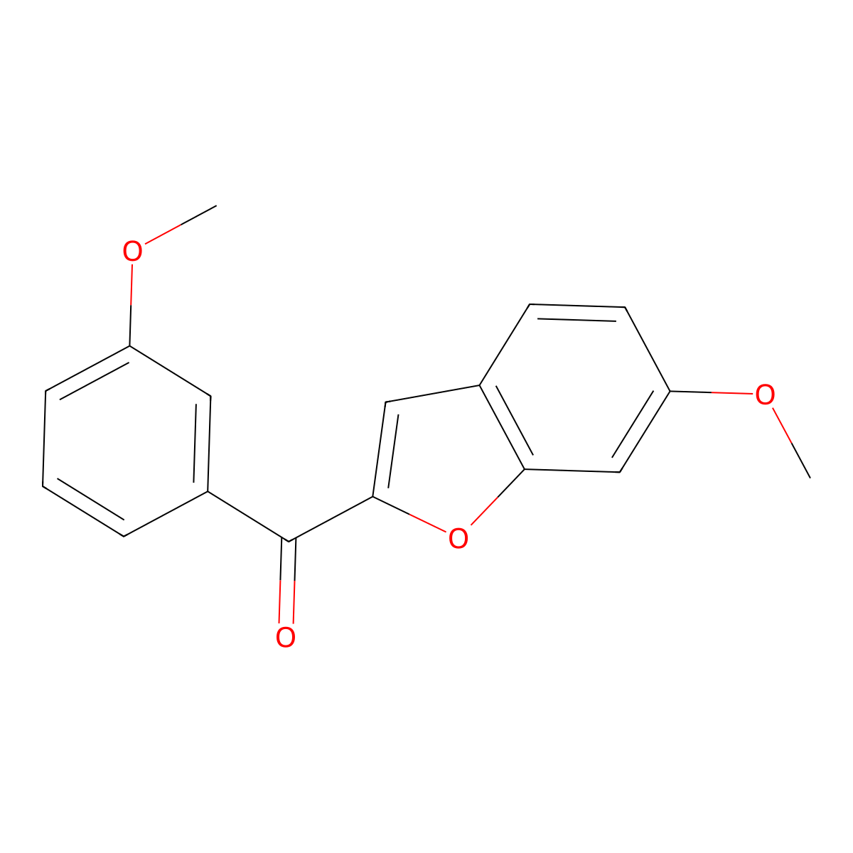 Methanone, (6-methoxy-2-benzofuranyl)(3-methoxyphenyl)- molecular structure, CAS 497058-33-0