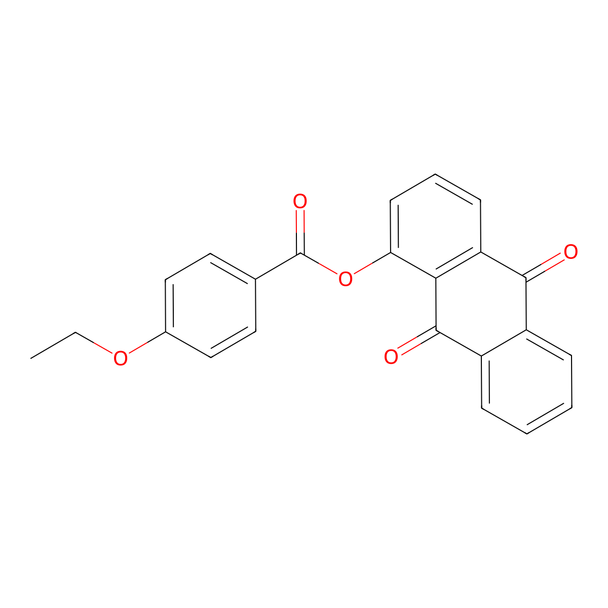 9,10-Dioxo-9,10-dihydro-1-anthracenyl 4-ethoxybenzoate molecular structure, CAS 497059-49-1