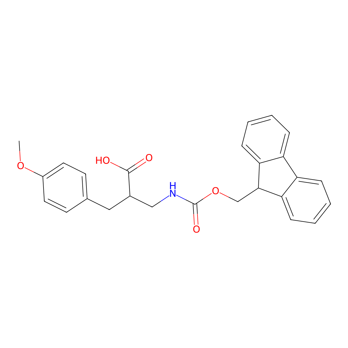 (R,S)-Fmoc-3-amino-2-(4-methoxybenzyl)-propionic acid molecular structure, CAS 497059-62-8