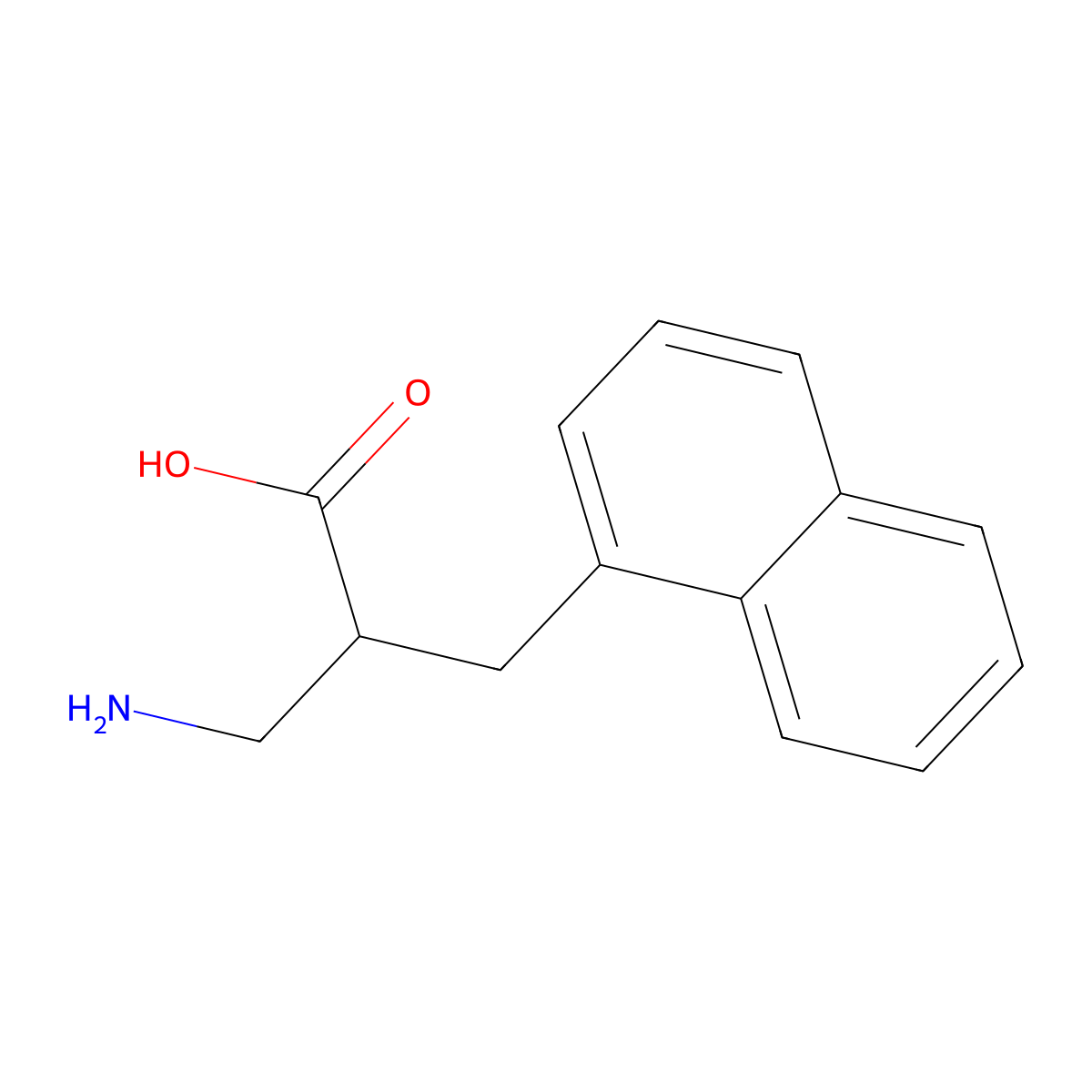 3-Amino-2-(1-naphthylmethyl)propanoic acid molecular structure, CAS 497059-63-9