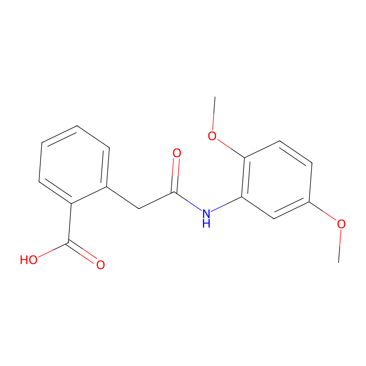 2-[2-(2,5-Dimethoxyanilino)-2-oxoethyl]benzoic acid molecular structure, CAS 497059-97-9