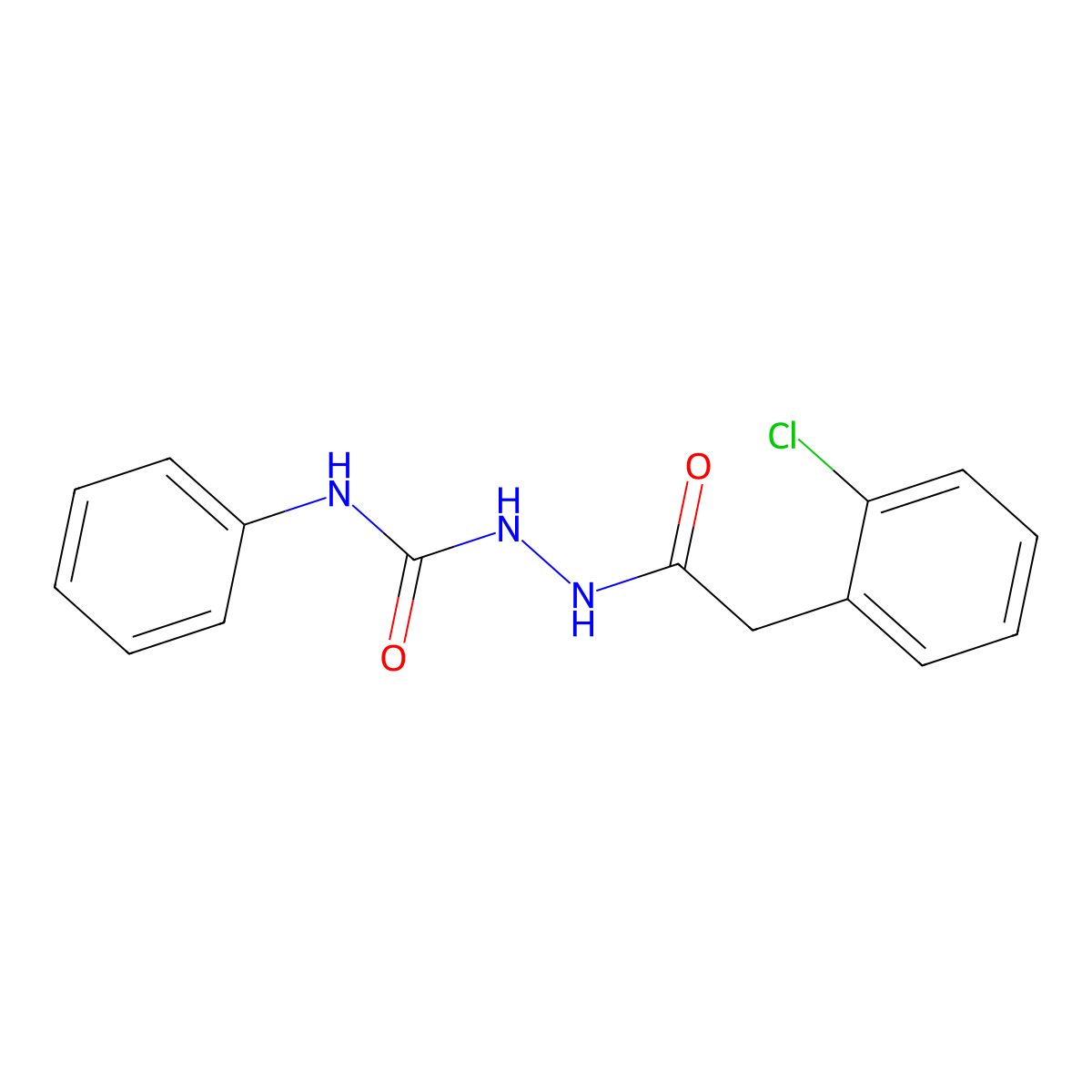 2-[(2-chlorophenyl)acetyl]-N-phenylhydrazinecarboxamide molecular structure, CAS 497060-11-4