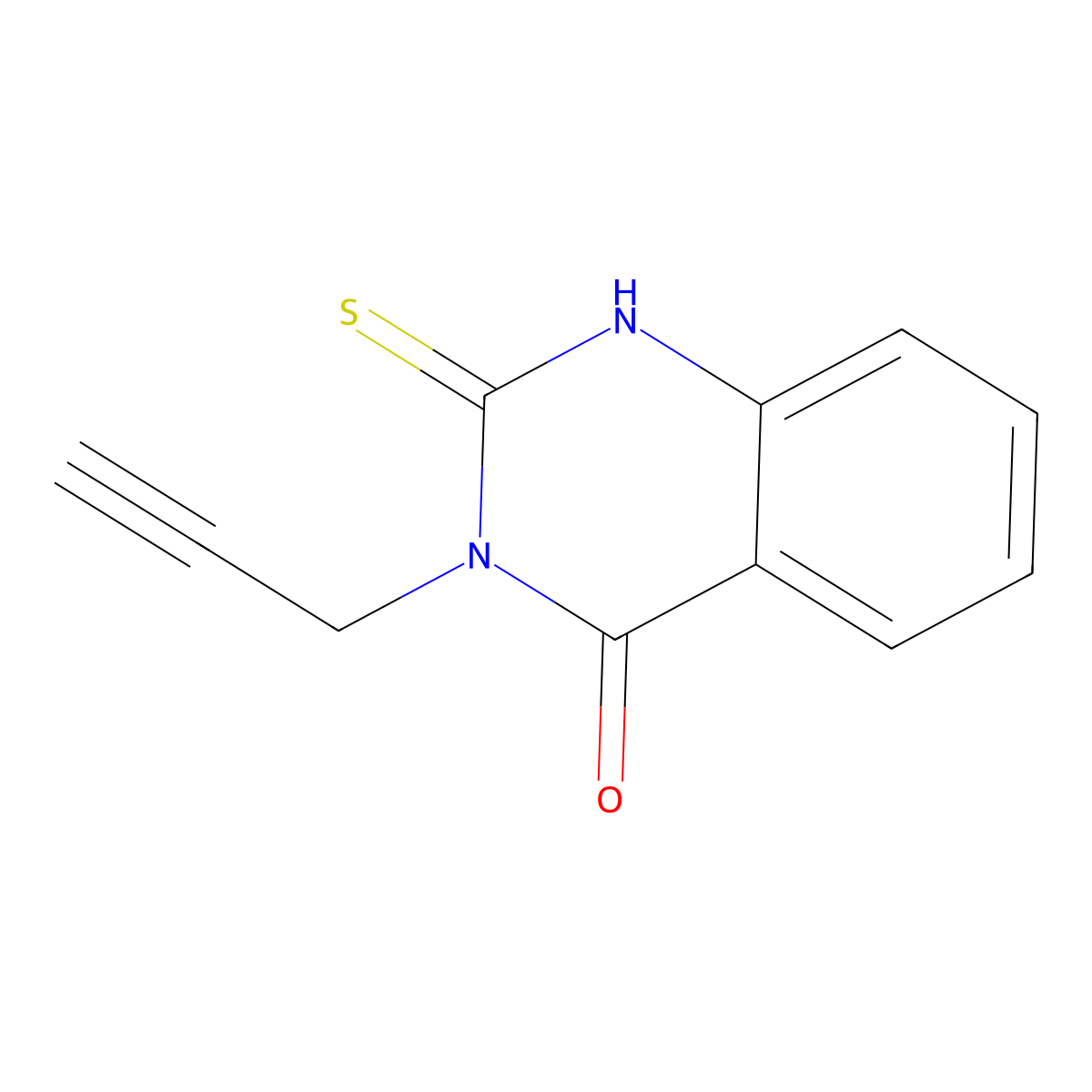 3-Prop-2-ynyl-2-thioxo-1,3-dihydroquinazolin-4-one molecular structure, CAS 497060-22-7