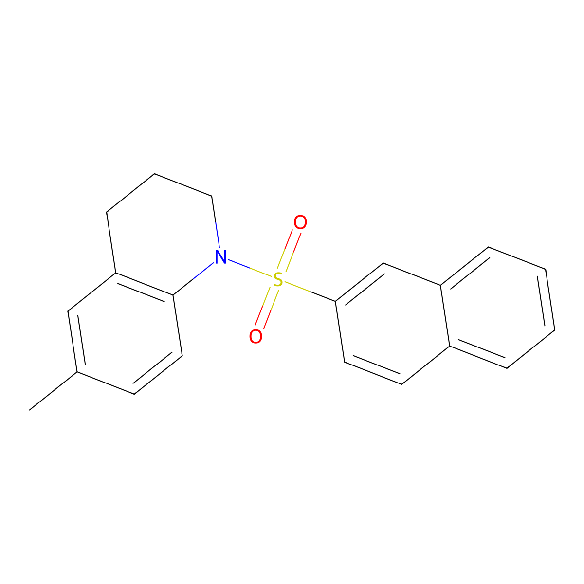 6-Methyl-1-(naphthalene-2-sulfonyl)-1,2,3,4-tetrahydroquinoline molecular structure, CAS 497060-24-9