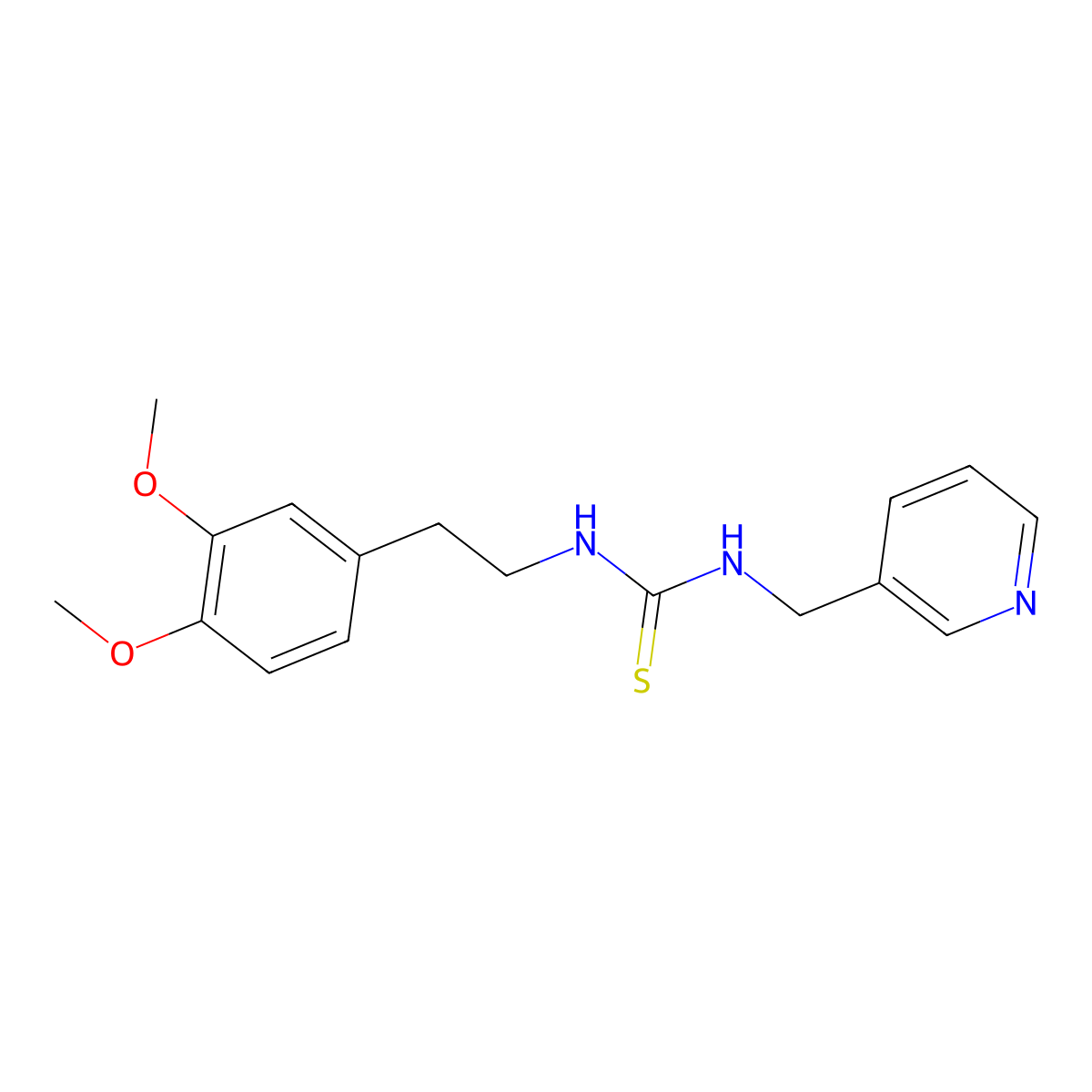 1-[2-(3,4-Dimethoxyphenyl)ethyl]-3-(pyridin-3-ylmethyl)thiourea molecular structure, CAS 497060-43-2