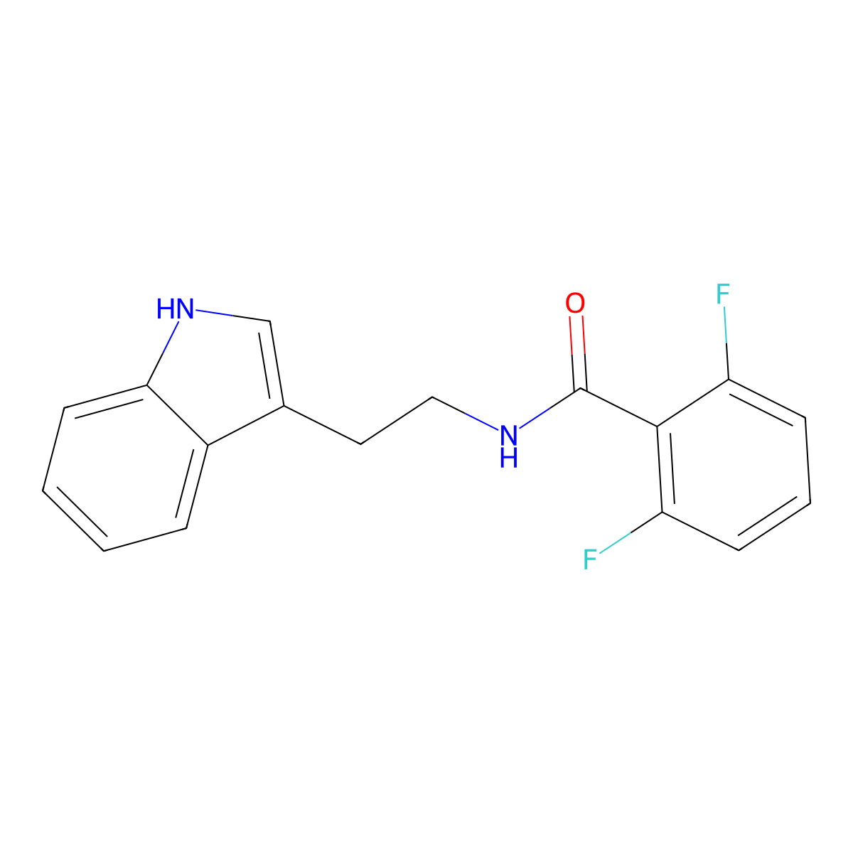 2,6-difluoro-N-[2-(1H-indol-3-yl)ethyl]benzamide molecular structure, CAS 497060-52-3