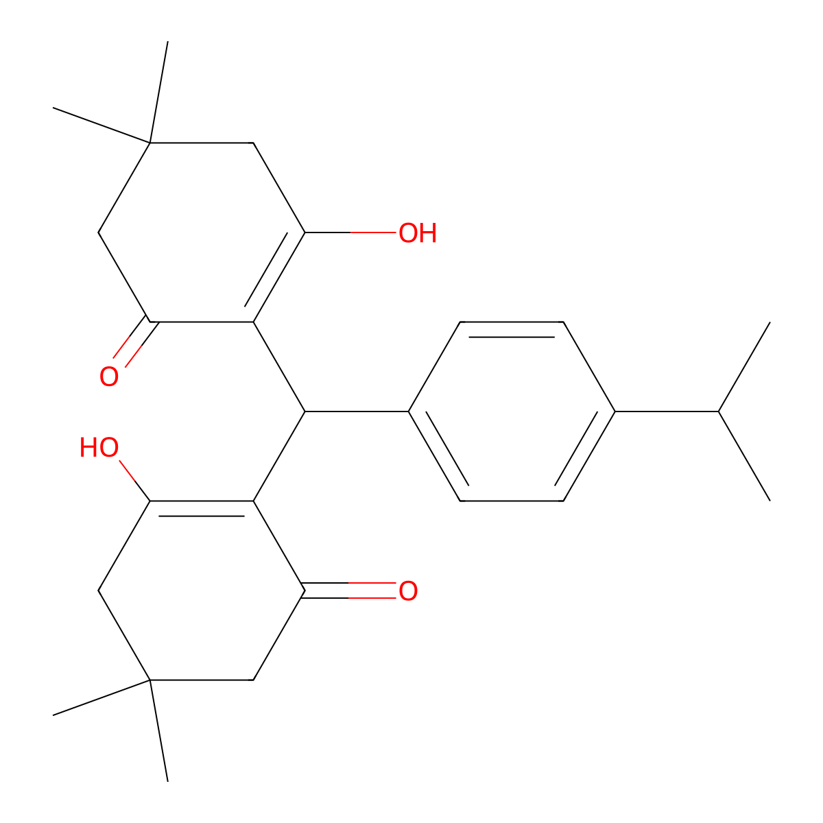 2,2'-(4-Isopropylphenylmethylene)-bis-(3-hydroxy-5,5-dimethylcyclohex-2-EN-1-one) molecular structure, CAS 497060-61-4