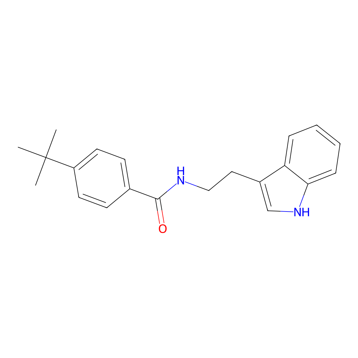 4-tert-butyl-N-[2-(1H-indol-3-yl)ethyl]benzamide molecular structure, CAS 497061-15-1
