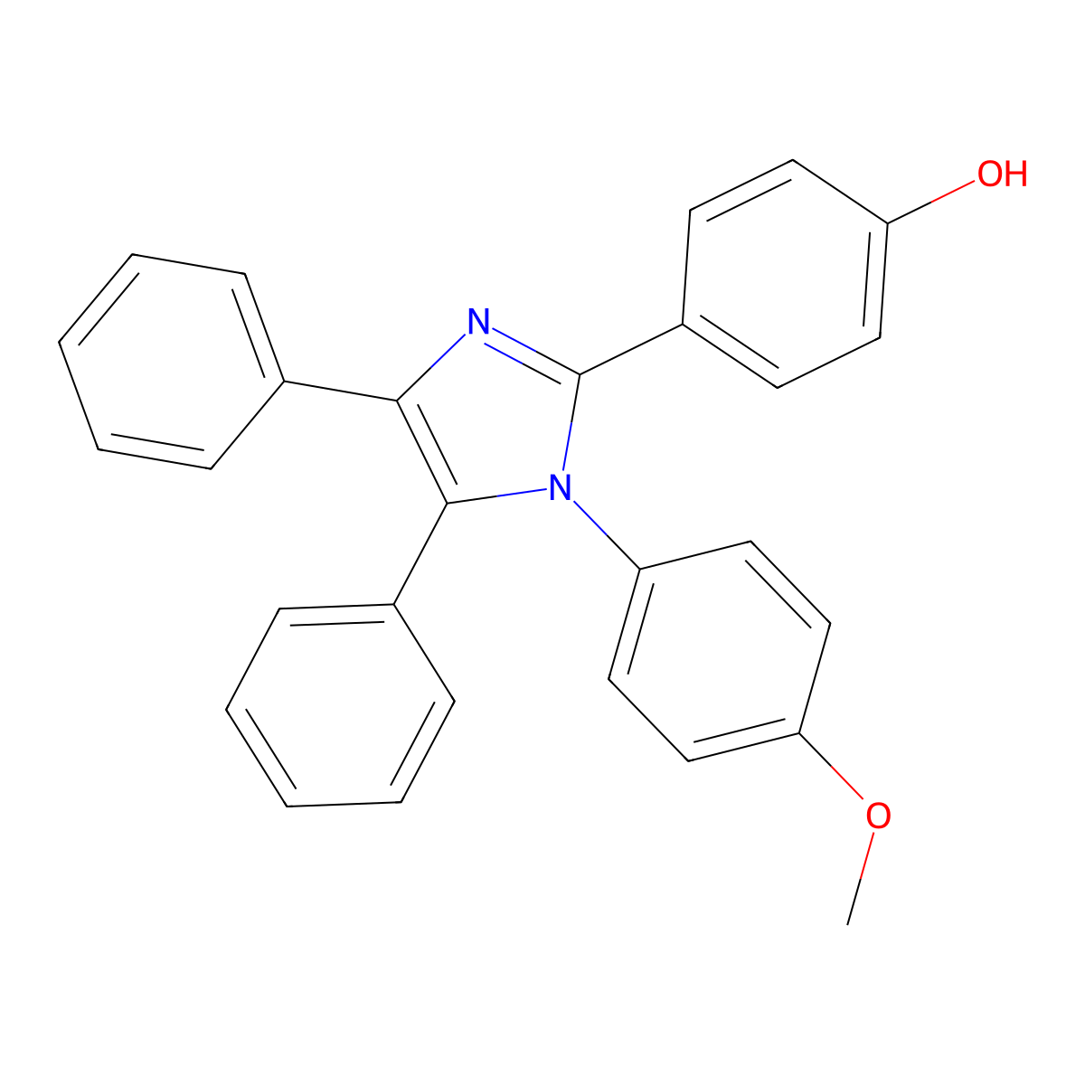 4-[1-(4-methoxyphenyl)-4,5-diphenyl-1H-imidazol-2-yl]phenol molecular structure, CAS 497061-20-8