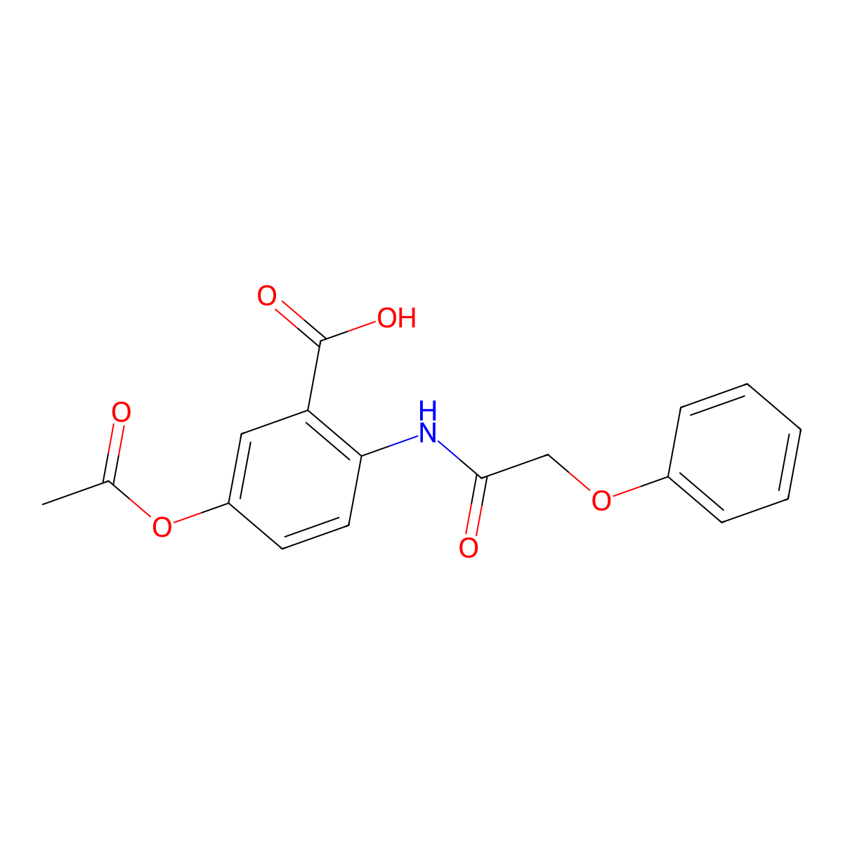 5-(Acetyloxy)-2-[(phenoxyacetyl)amino]benzoic acid molecular structure, CAS 497062-93-8