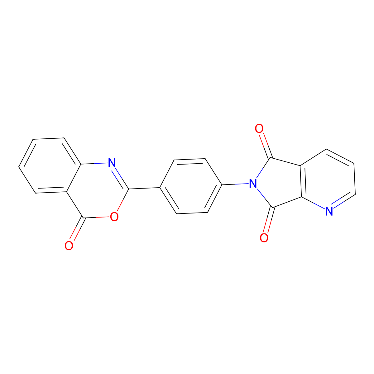 6-[4-(4-Oxo-3,1-benzoxazin-2-yl)phenyl]pyrrolo[3,4-b]pyridine-5,7-dione molecular structure, CAS 497063-00-0