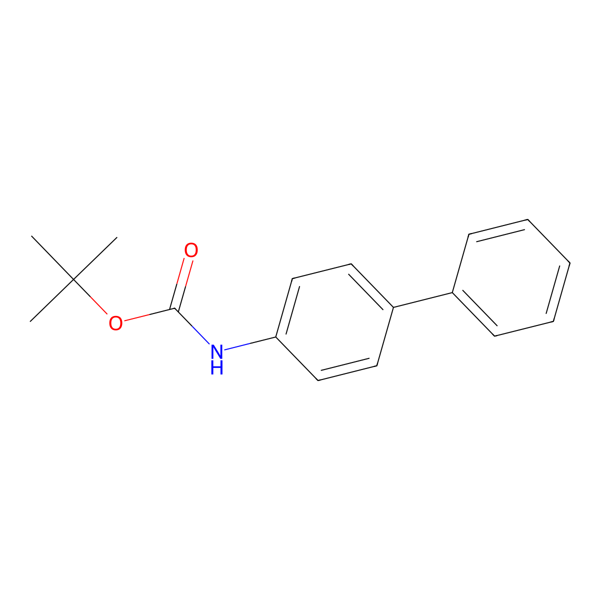 tert-Butyl [1,1'-biphenyl]-4-ylcarbamate molecular structure, CAS 497064-62-7