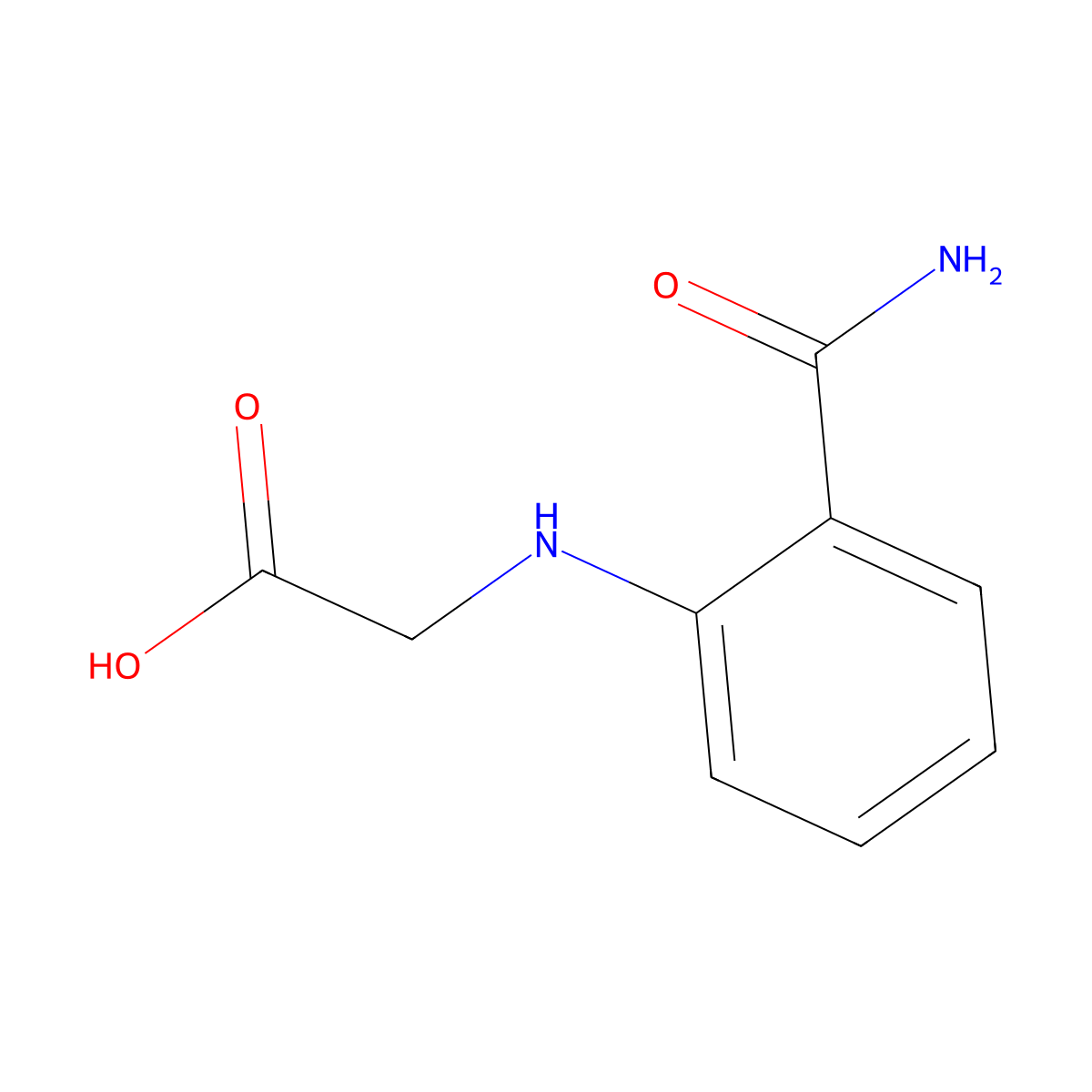 2-[(2-Carbamoylphenyl)amino]acetic acid molecular structure, CAS 497066-74-7