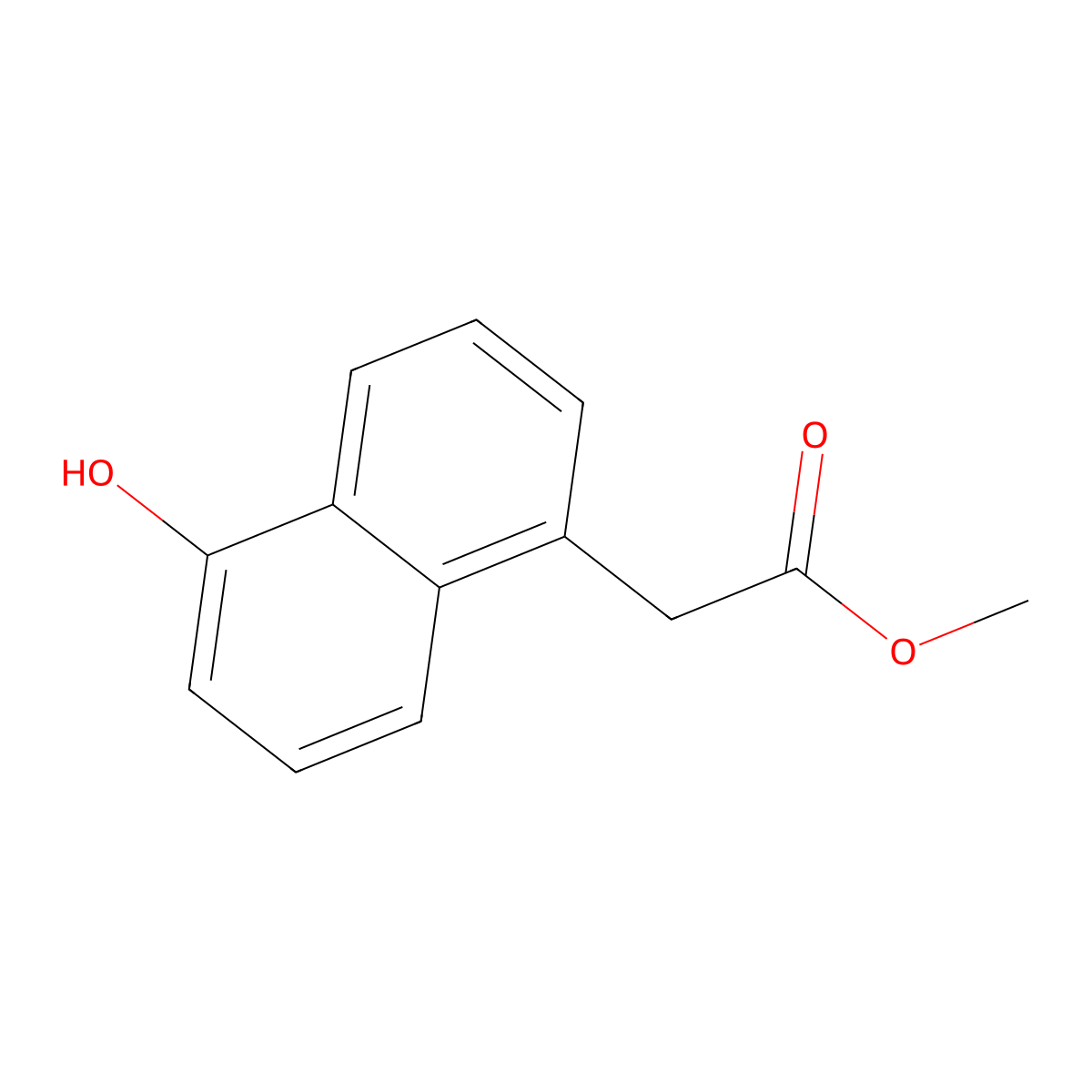 Methyl 2-(5-hydroxynaphthalen-1-yl)acetate molecular structure, CAS 497068-60-7