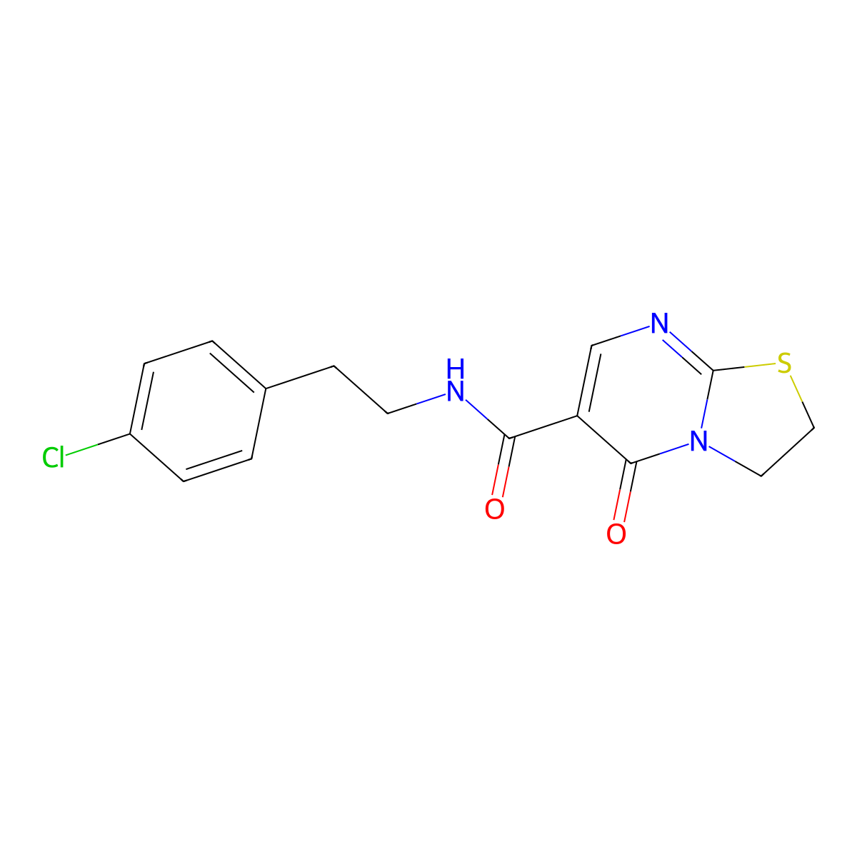 N-[2-(4-chlorophenyl)ethyl]-5-oxo-2,3-dihydro-[1,3]thiazolo[3,2-a]pyrimidine-6-carboxamide molecular structure, CAS 497072-36-3