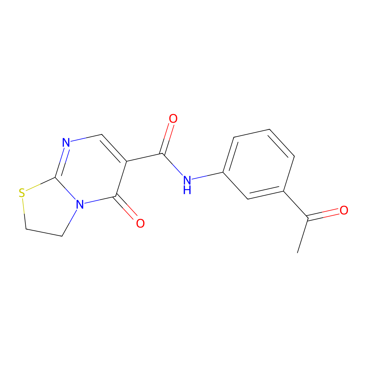 N-(3-acetylphenyl)-5-oxo-3,5-dihydro-2H-thiazolo[3,2-a]pyrimidine-6-carboxamide molecular structure, CAS 497072-46-5