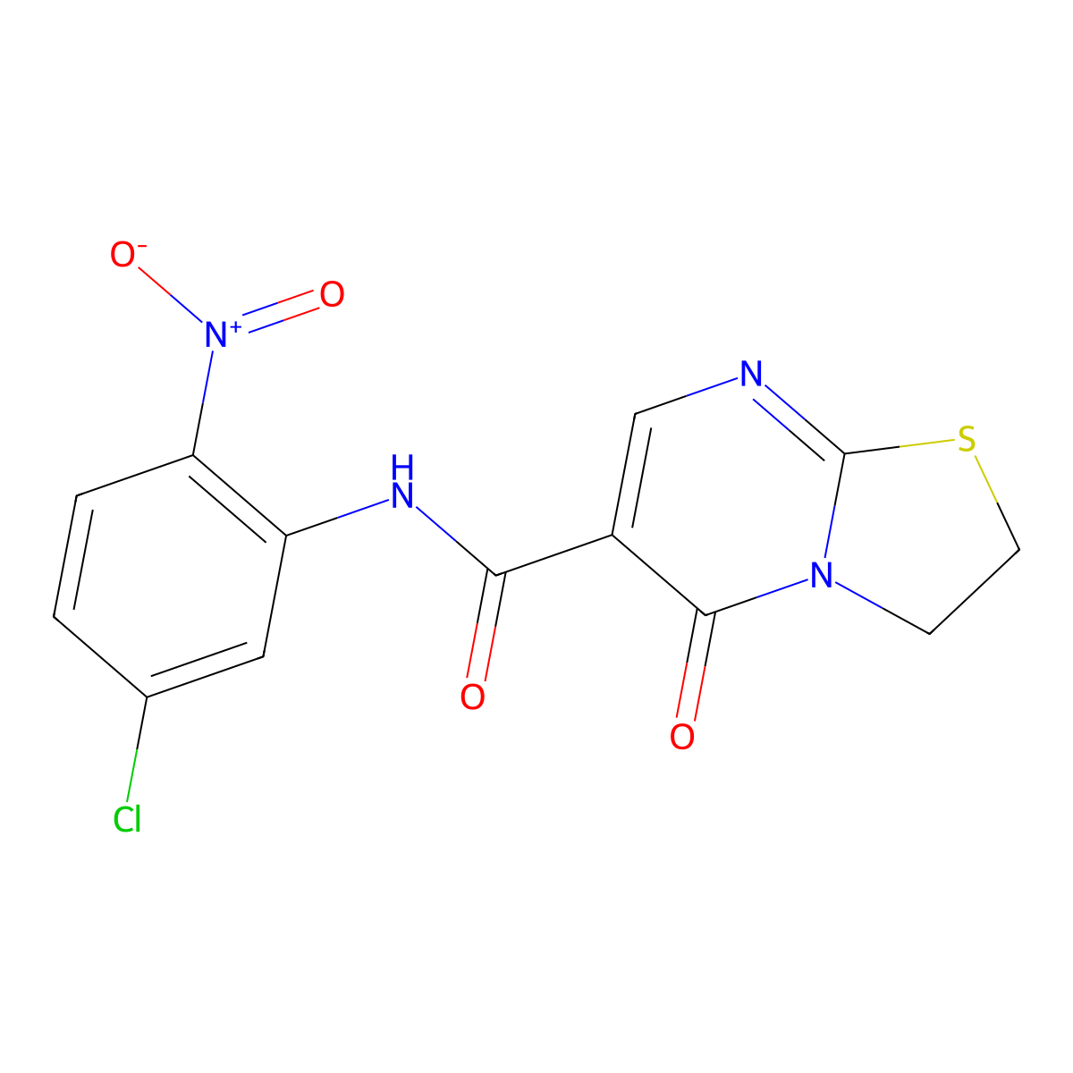 N-(5-chloro-2-nitrophenyl)-5-oxo-3,5-dihydro-2H-thiazolo[3,2-a]pyrimidine-6-carboxamide molecular structure, CAS 497072-53-4