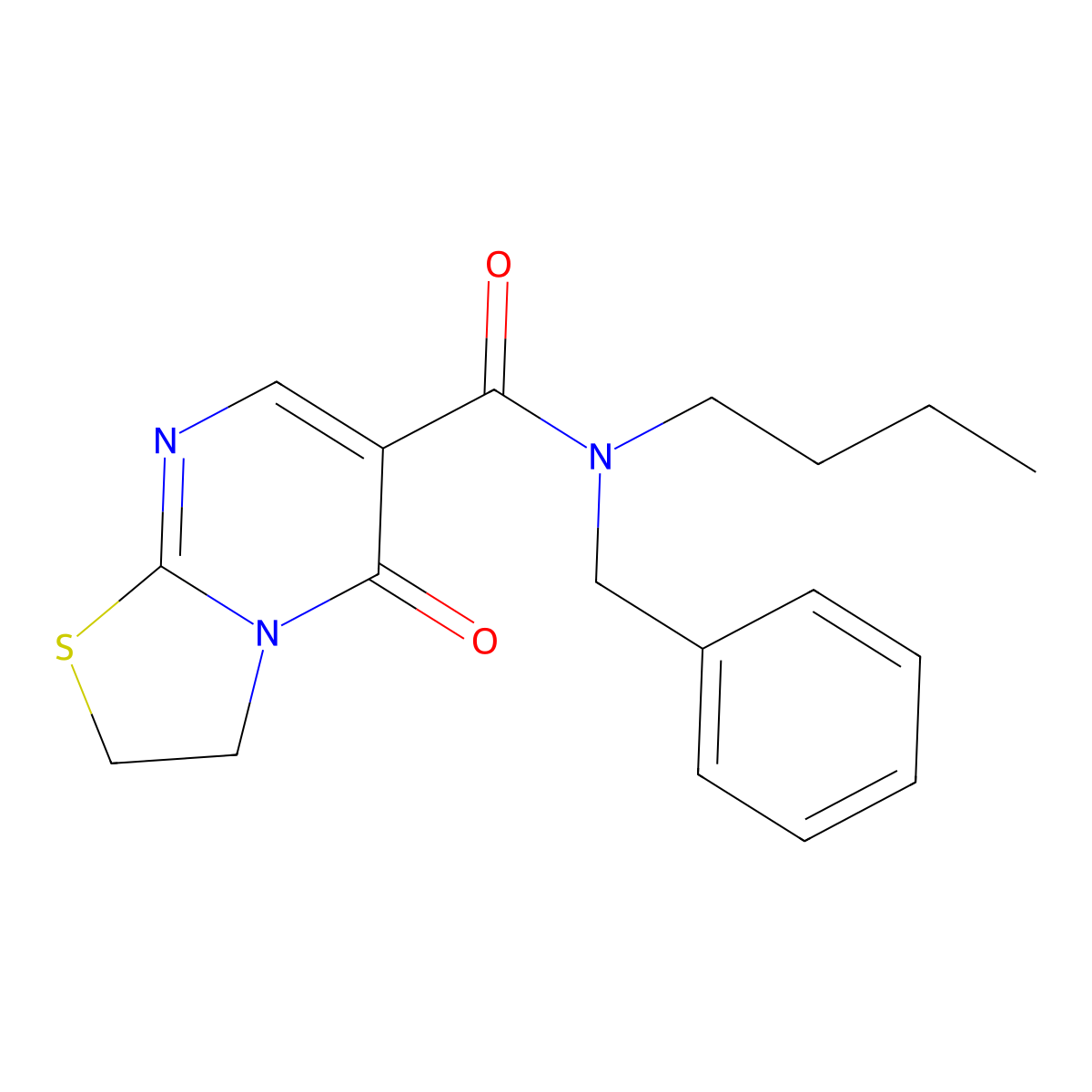 N-benzyl-N-butyl-5-oxo-2,3-dihydro-[1,3]thiazolo[3,2-a]pyrimidine-6-carboxamide molecular structure, CAS 497072-63-6