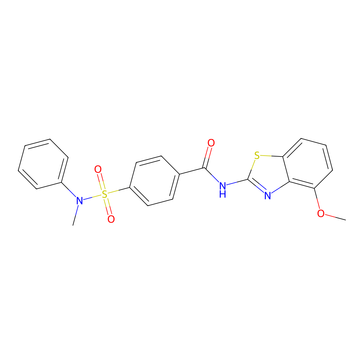 N-(4-methoxy-1,3-benzothiazol-2-yl)-4-[methyl(phenyl)sulfamoyl]benzamide molecular structure, CAS 497073-54-8