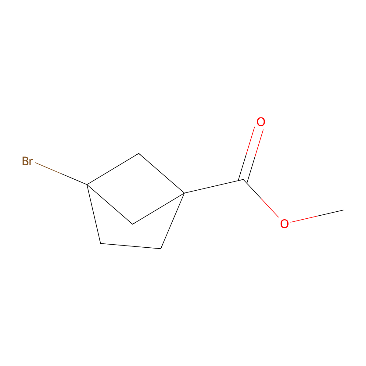 Methyl 4-bromobicyclo[2.1.1]hexane-1-carboxylate molecular structure, CAS 497074-21-2