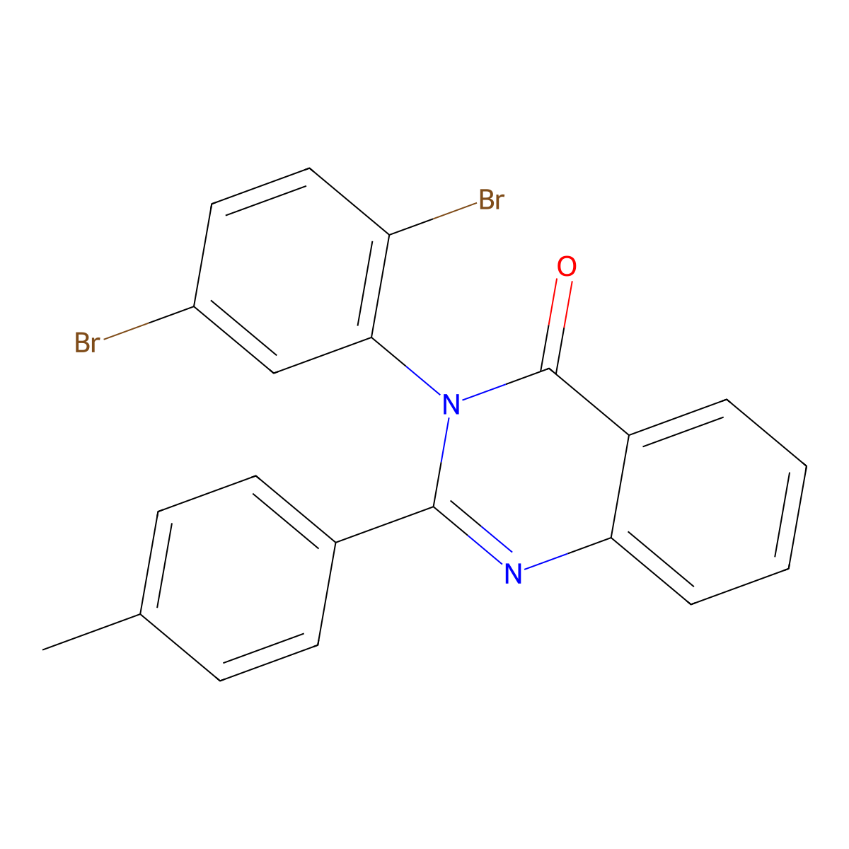 3-(2,5-dibromophenyl)-2-(4-methylphenyl)-4(3H)-quinazolinone molecular structure, CAS 497076-56-9