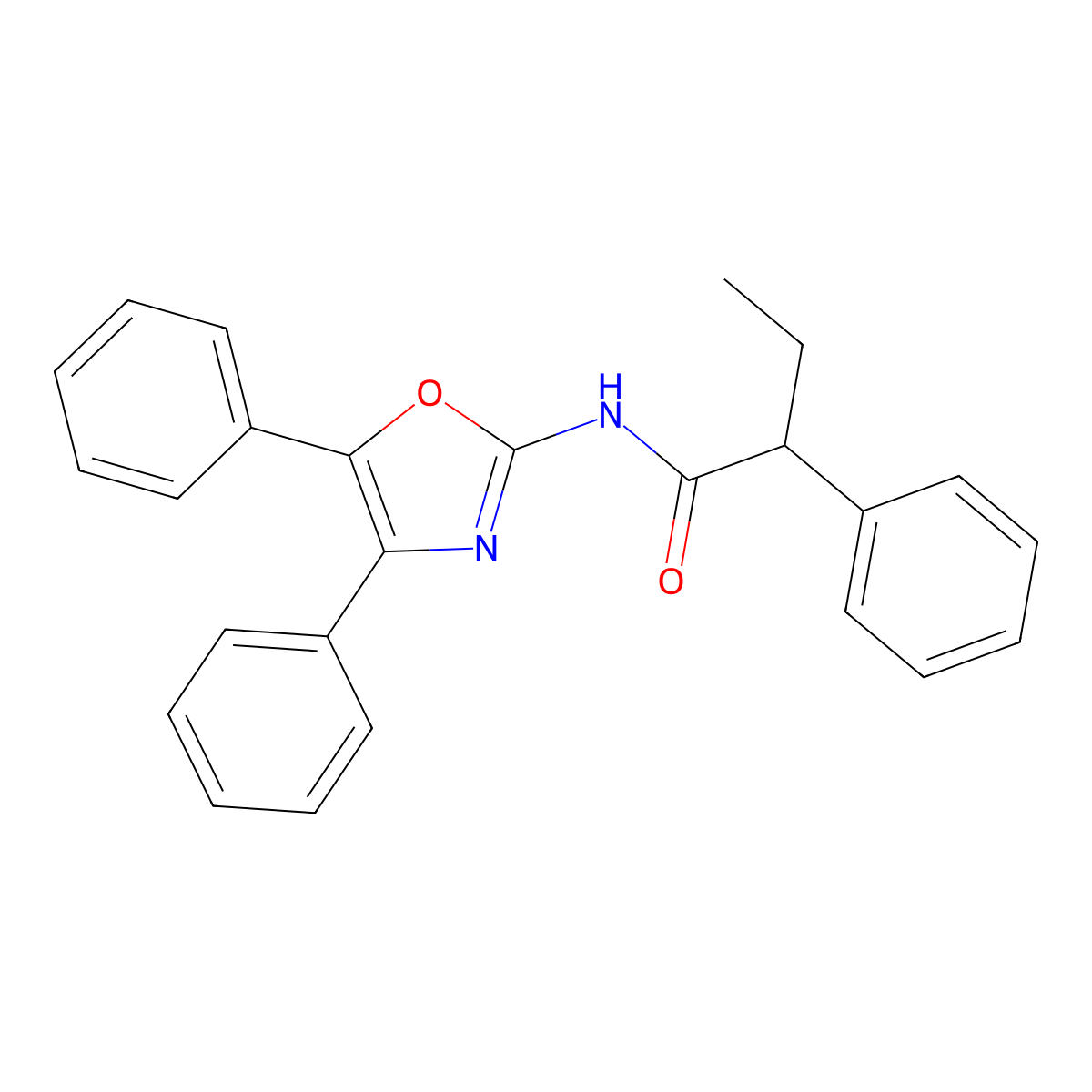 N-(4,5-diphenyl-1,3-oxazol-2-yl)-2-phenylbutanamide molecular structure, CAS 497076-90-1