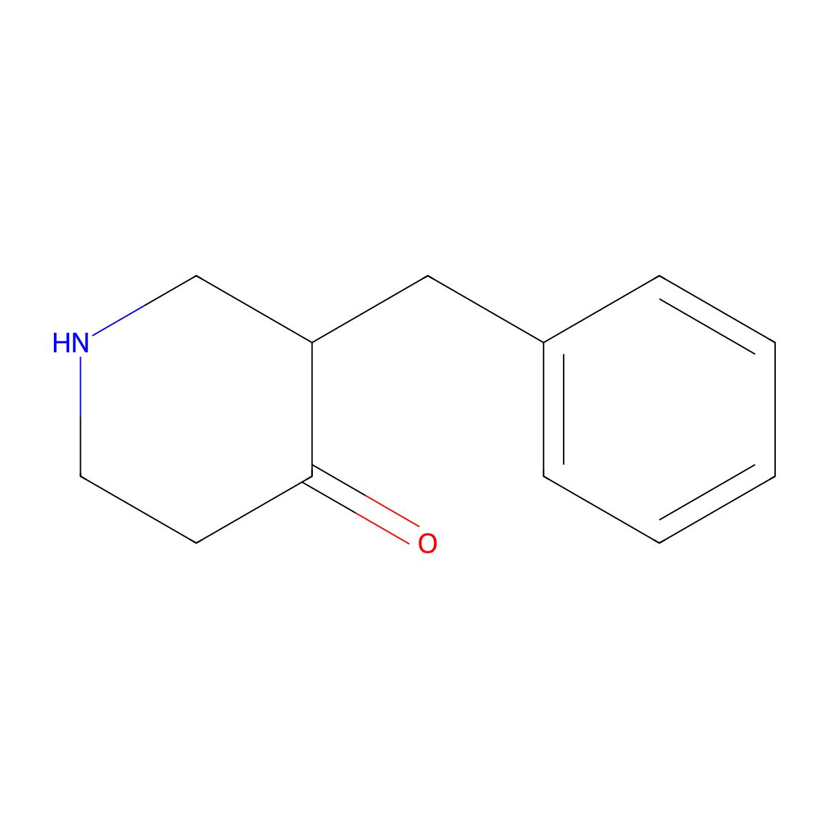 3-Benzylpiperidin-4-one molecular structure, CAS 497080-76-9