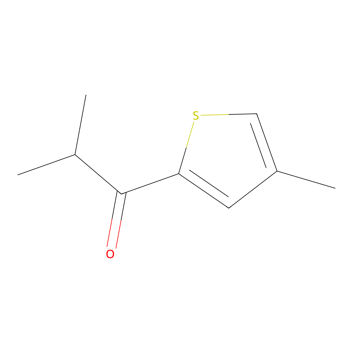 2-Methyl-1-(4-methylthiophen-2-yl)propan-1-one molecular structure, CAS 497081-26-2
