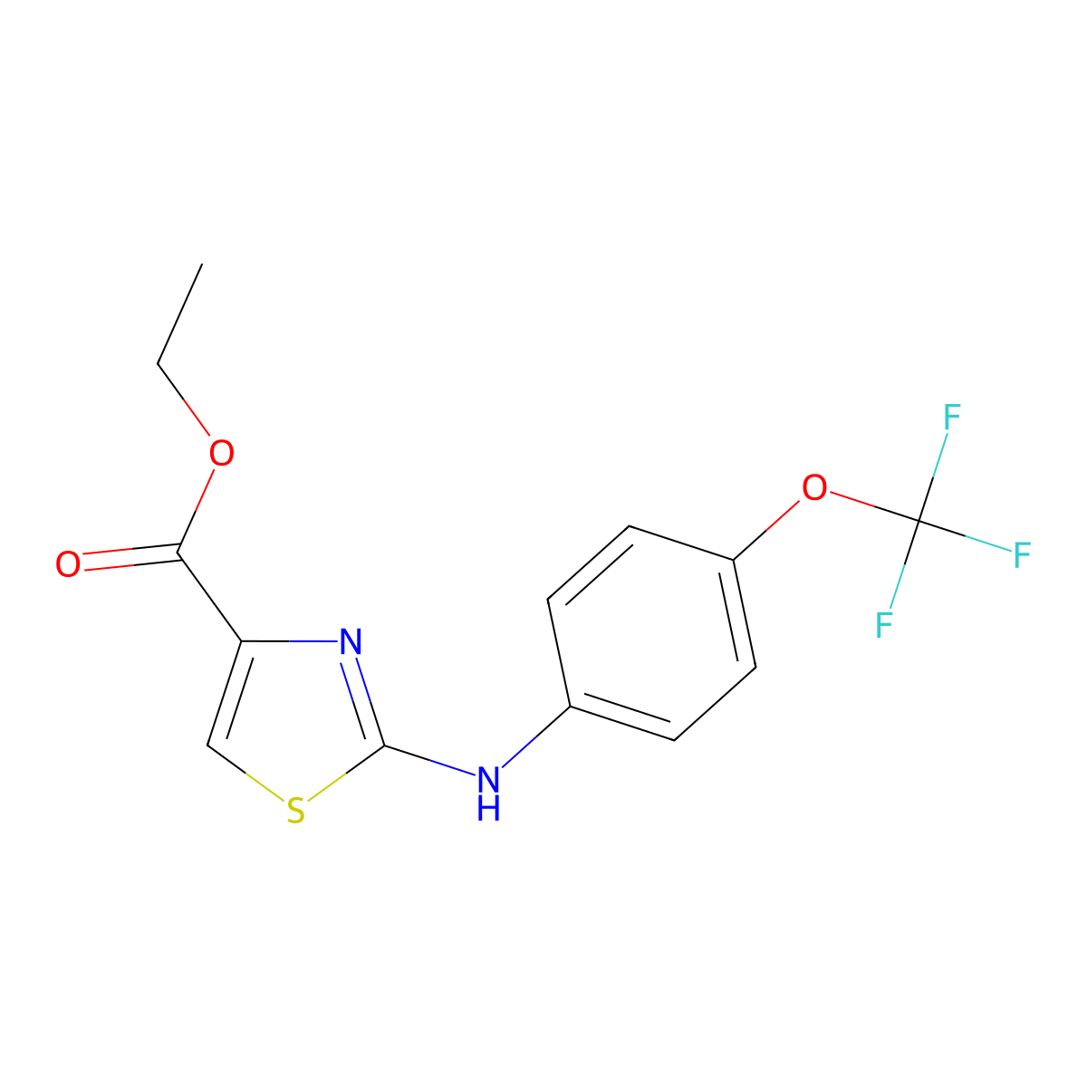 Ethyl 4-((4-(trifluoromethoxy)phenyl)amino)-3,5-thiazolecarboxylate molecular structure, CAS 497083-35-9