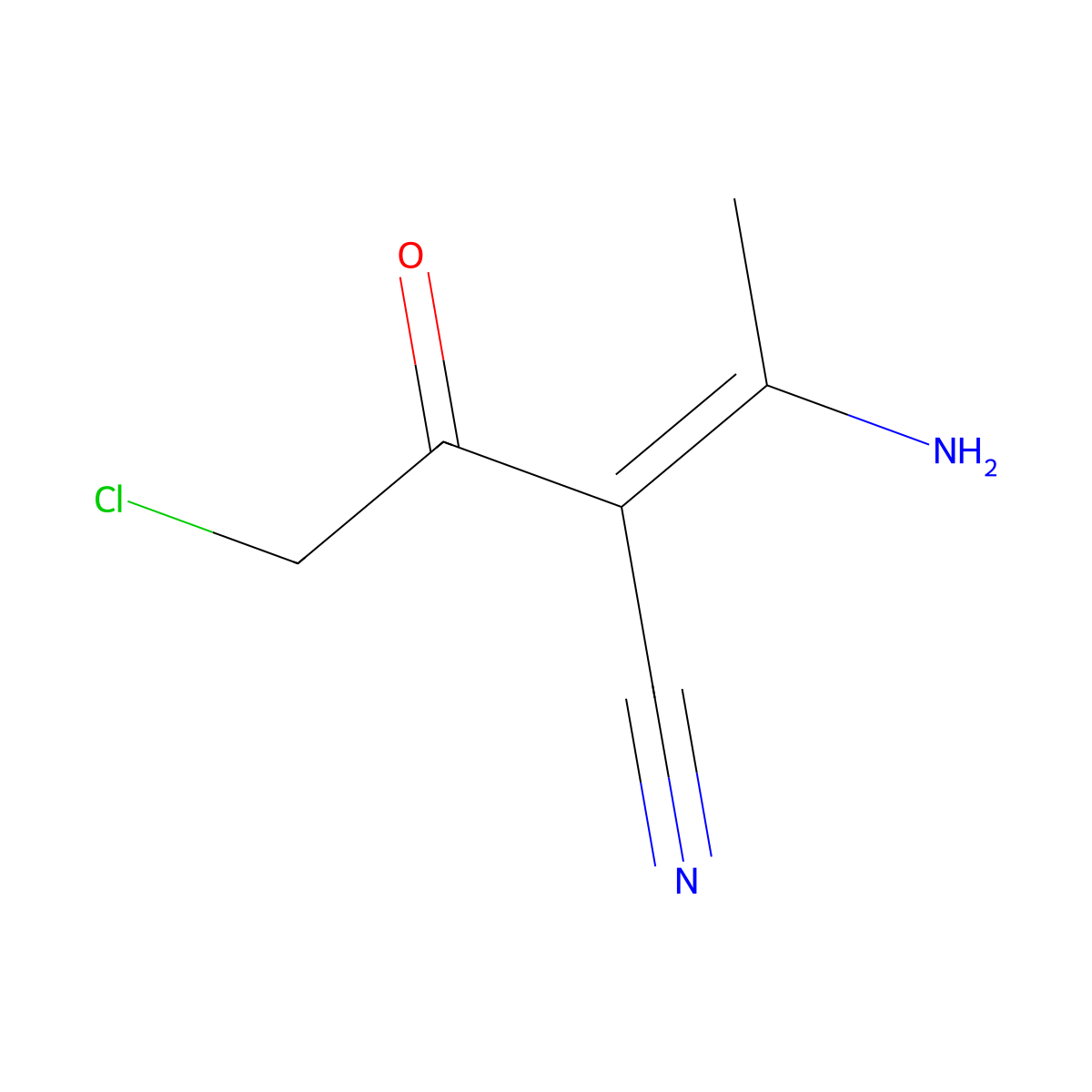 3-Amino-2-(2-chloroacetyl)but-2-enenitrile molecular structure, CAS 497084-16-9