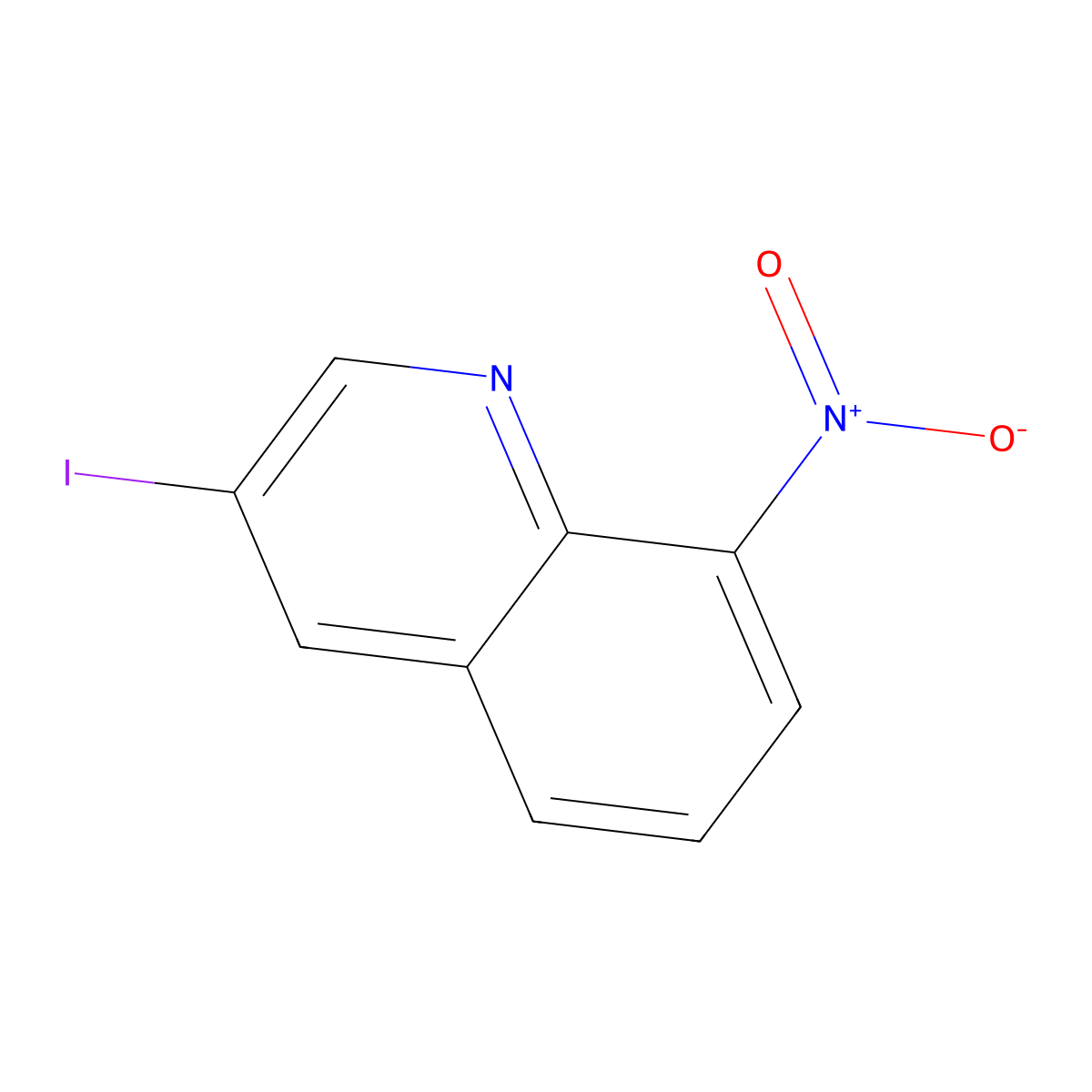 3-Iodo-8-nitroquinoline molecular structure, CAS 497084-46-5