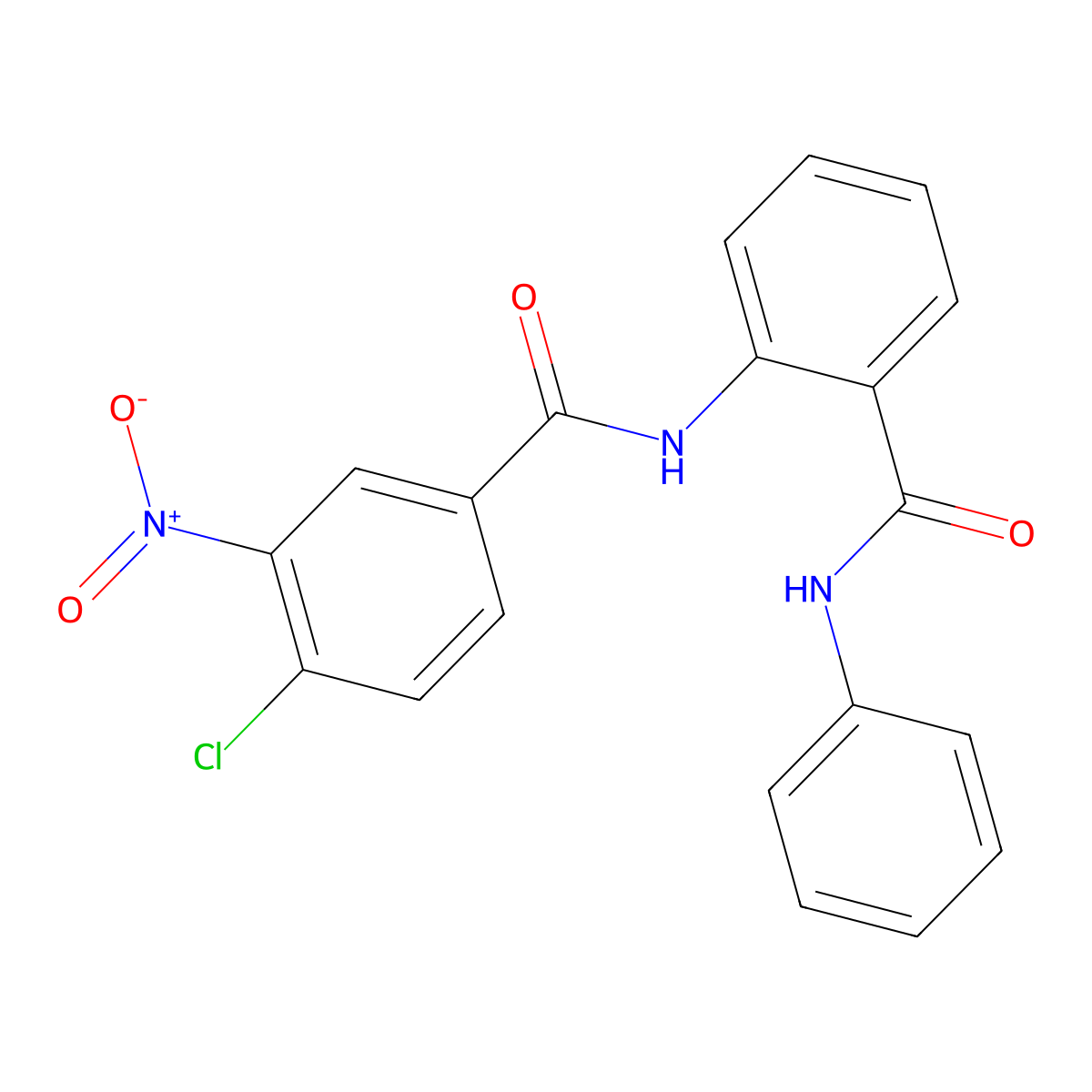 4-chloro-3-nitro-N-[2-(phenylcarbamoyl)phenyl]benzamide molecular structure, CAS 497087-04-4