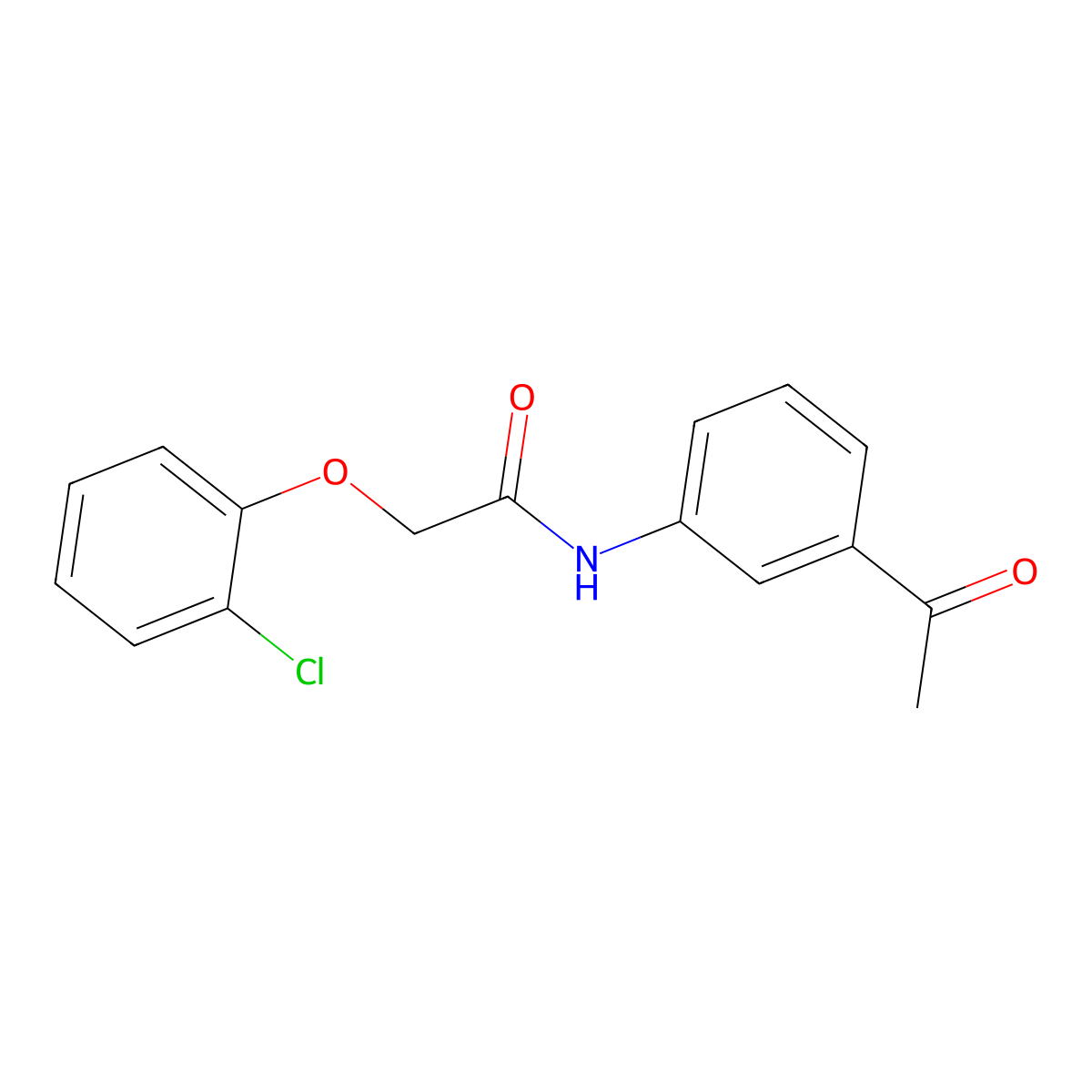 N-(3-acetylphenyl)-2-(2-chlorophenoxy)acetamide molecular structure, CAS 497087-19-1