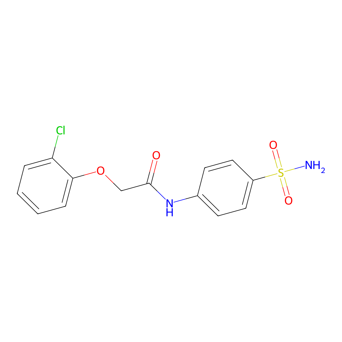2-(2-chlorophenoxy)-N-(4-sulfamoylphenyl)acetamide molecular structure, CAS 497087-21-5
