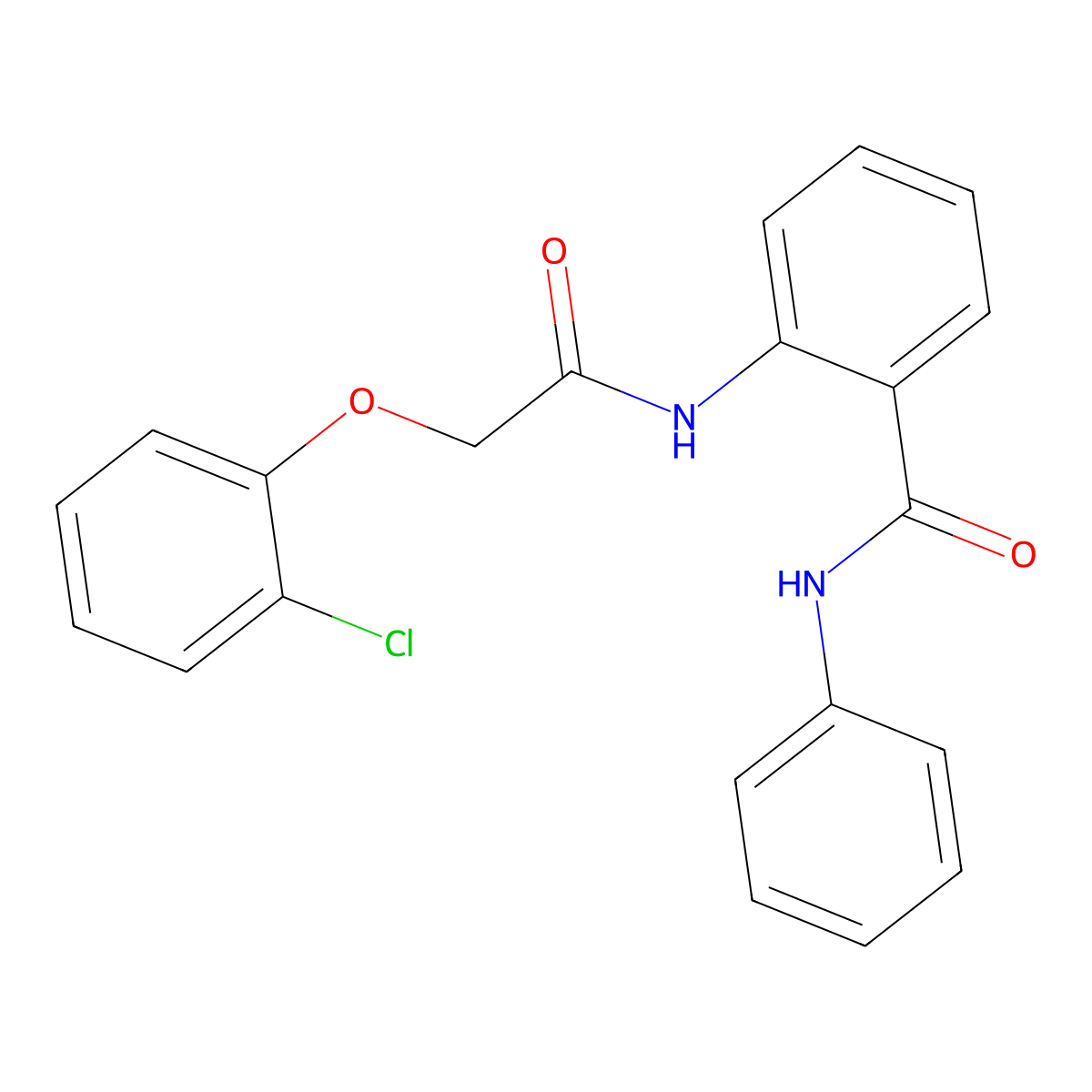 2-{[(2-chlorophenoxy)acetyl]amino}-N-phenylbenzamide molecular structure, CAS 497087-22-6