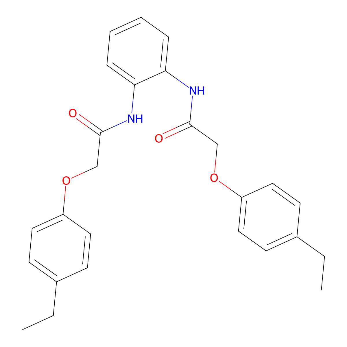 2-(4-ethylphenoxy)-N-[2-[[2-(4-ethylphenoxy)acetyl]amino]phenyl]acetamide molecular structure, CAS 497087-38-4