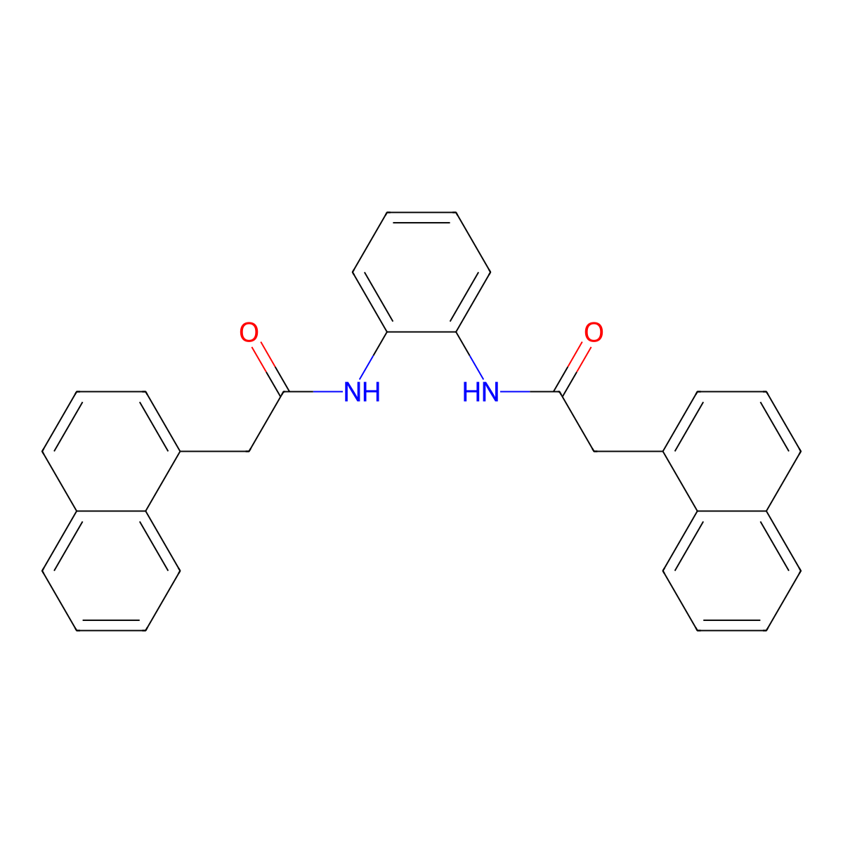 2-naphthalen-1-yl-N-[2-[(2-naphthalen-1-ylacetyl)amino]phenyl]acetamide molecular structure, CAS 497087-44-2