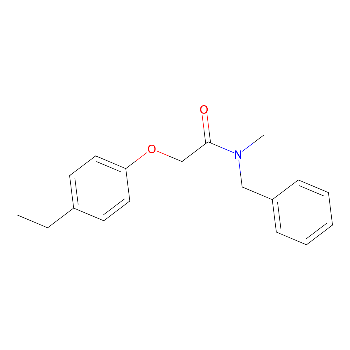 N-benzyl-2-(4-ethylphenoxy)-N-methylacetamide molecular structure, CAS 497088-78-5