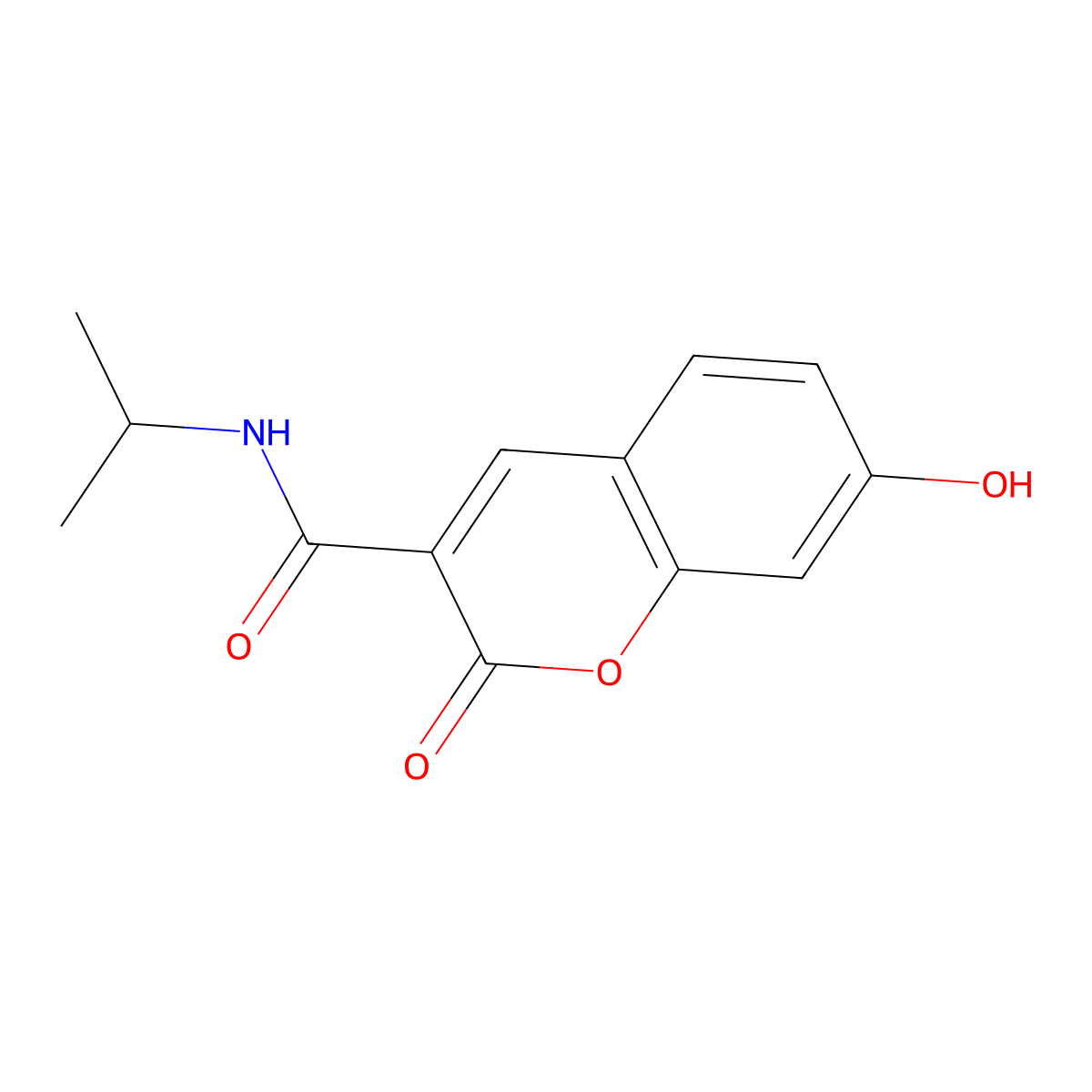 7-hydroxy-2-oxo-N-(propan-2-yl)-2H-chromene-3-carboxamide molecular structure, CAS 497089-06-2