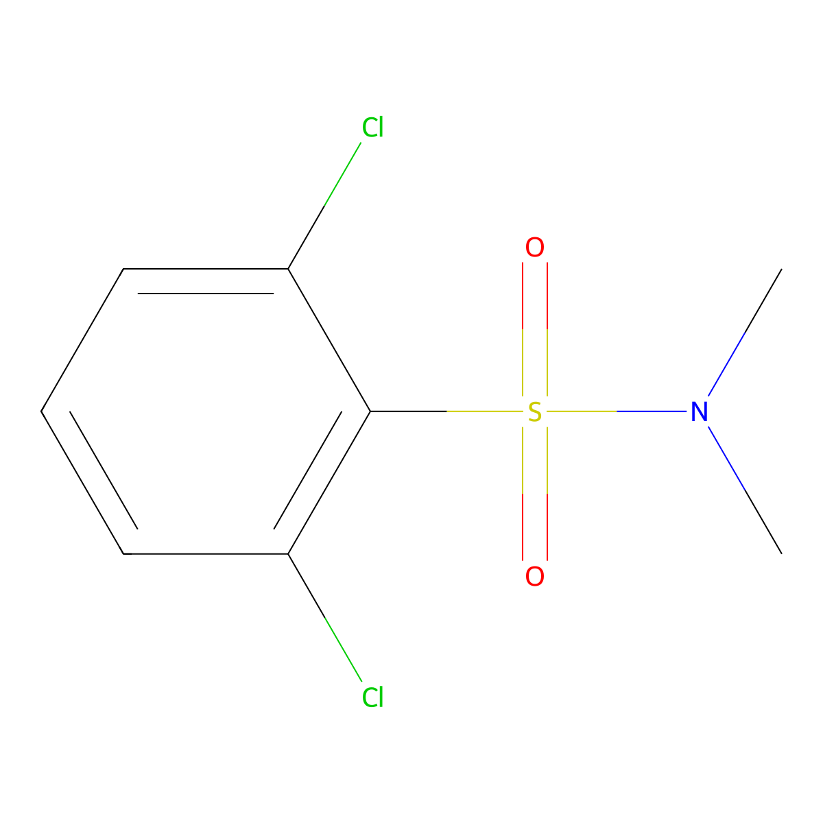 2,6-dichloro-N,N-dimethylbenzenesulfonamide molecular structure, CAS 497089-50-6