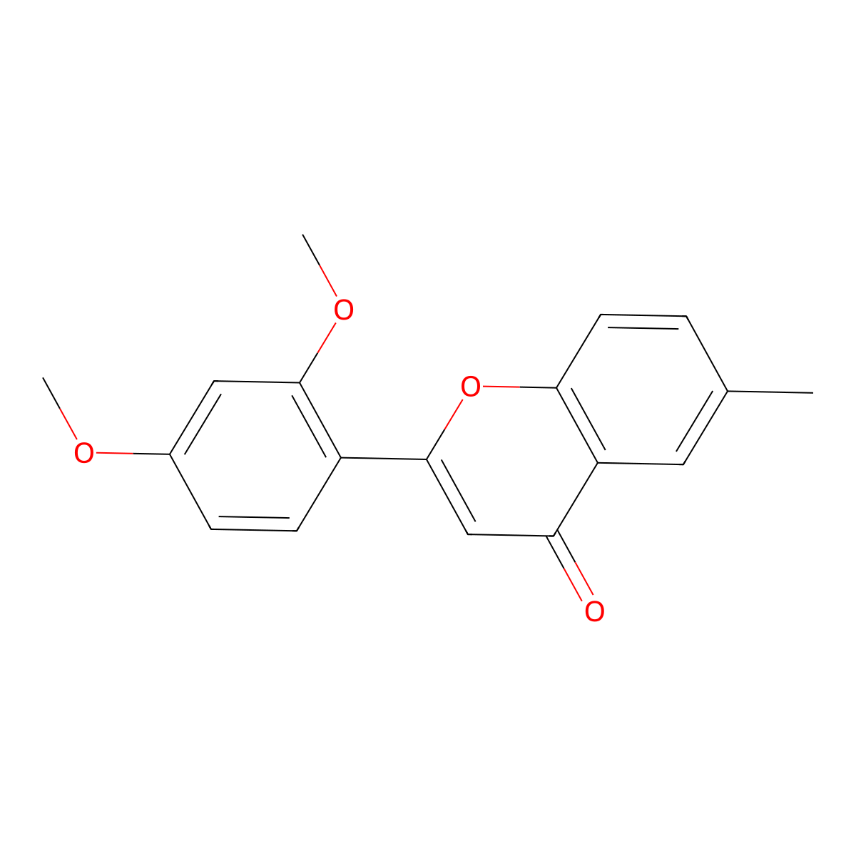 2-(2,4-Dimethoxyphenyl)-6-methylchromen-4-one molecular structure, CAS 497089-62-0