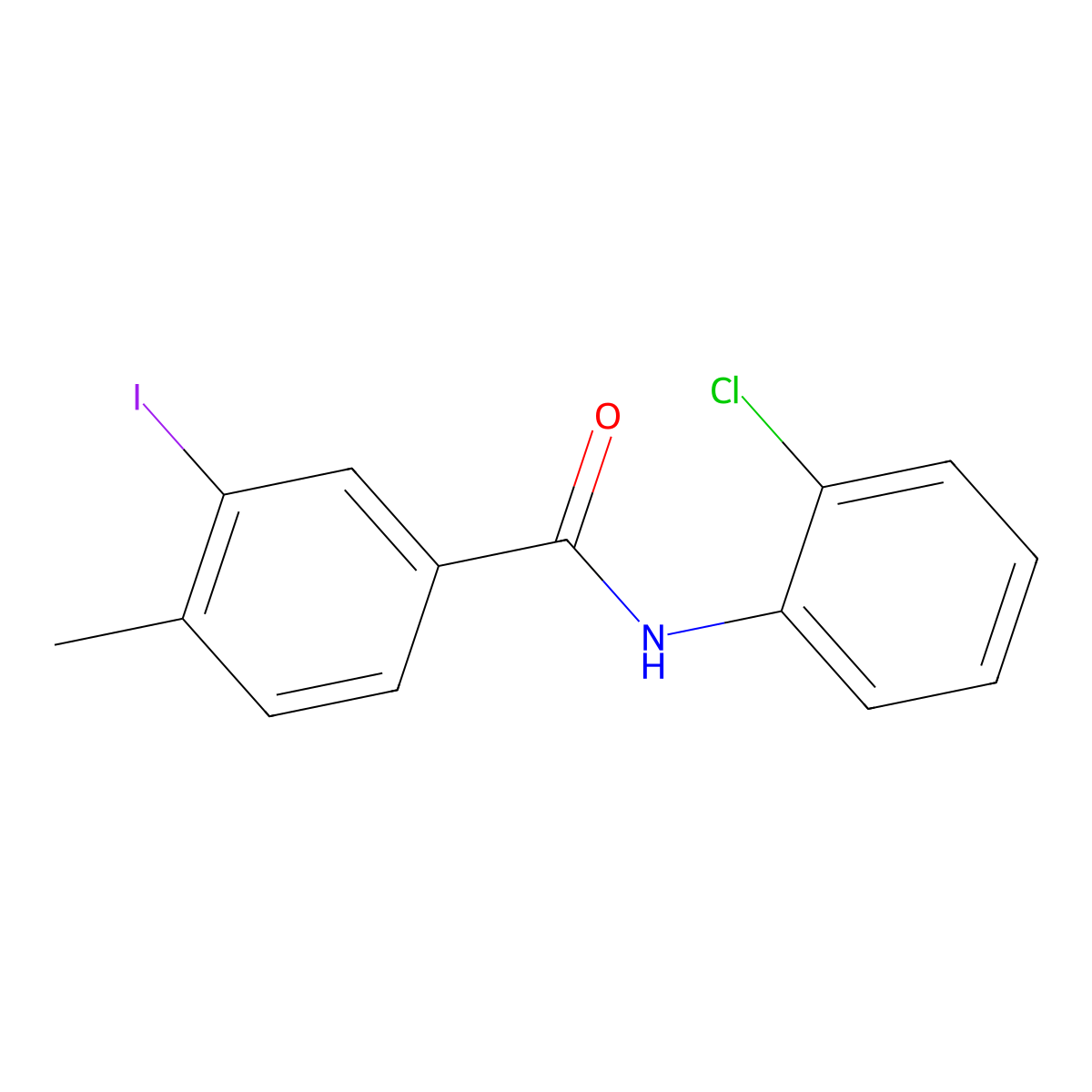N-(2-chlorophenyl)-3-iodo-4-methylbenzamide molecular structure, CAS 497089-65-3