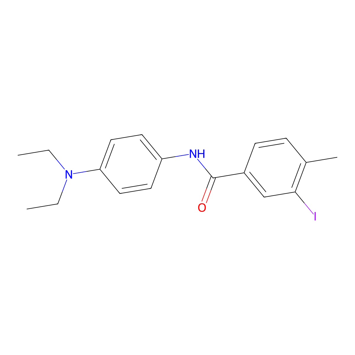 N-[4-(diethylamino)phenyl]-3-iodo-4-methylbenzamide molecular structure, CAS 497089-66-4