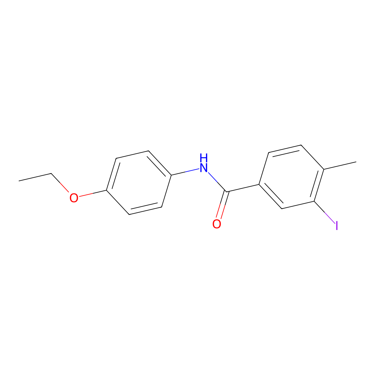 N-(4-ethoxyphenyl)-3-iodo-4-methylbenzamide molecular structure, CAS 497089-68-6