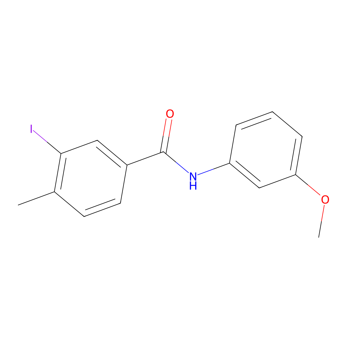 3-iodo-N-(3-methoxyphenyl)-4-methylbenzamide molecular structure, CAS 497089-77-7