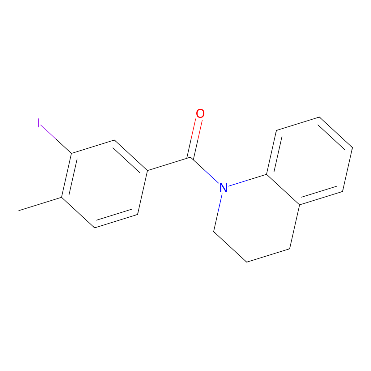 1-(3-Iodo-4-methylbenzoyl)-1,2,3,4-tetrahydroquinoline molecular structure, CAS 497089-79-9
